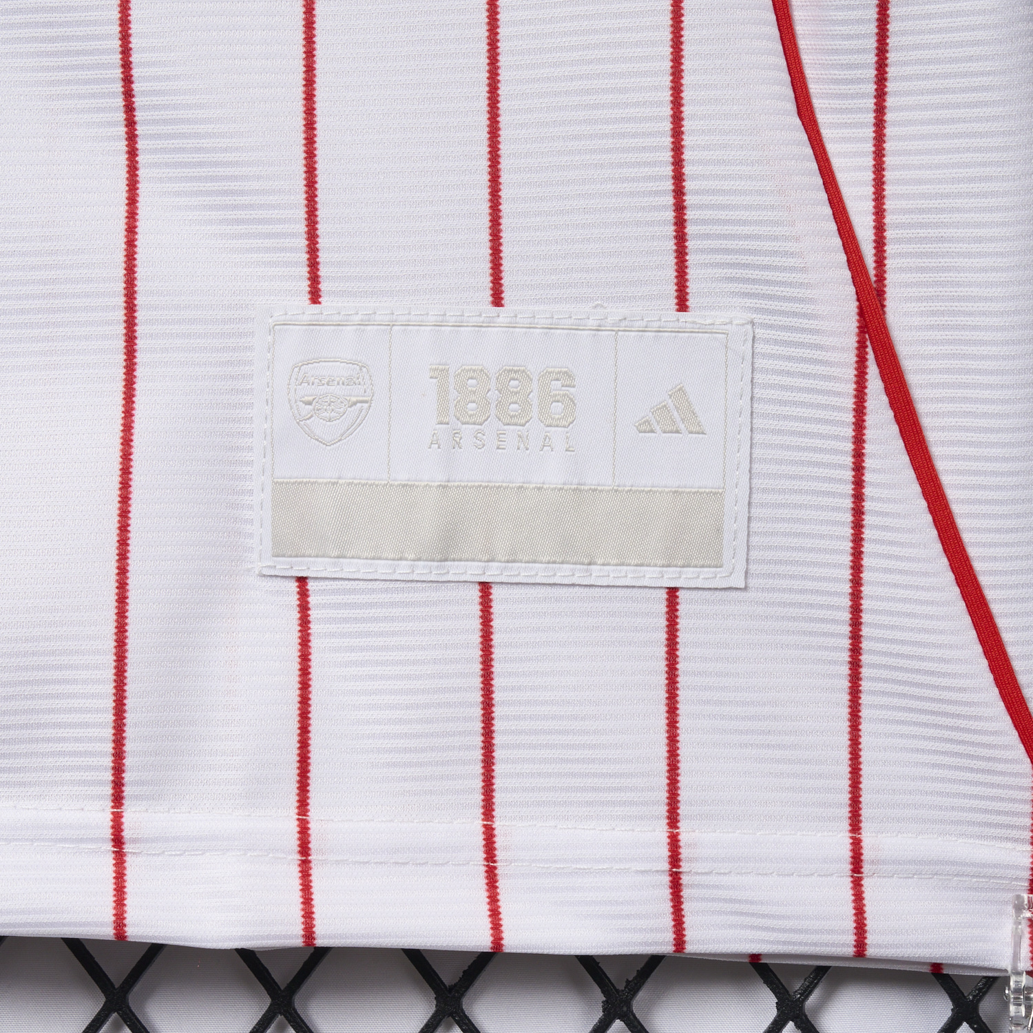 AlphaJersey-Arsenal 25-26 White Baseball Jersey with Red Stripes