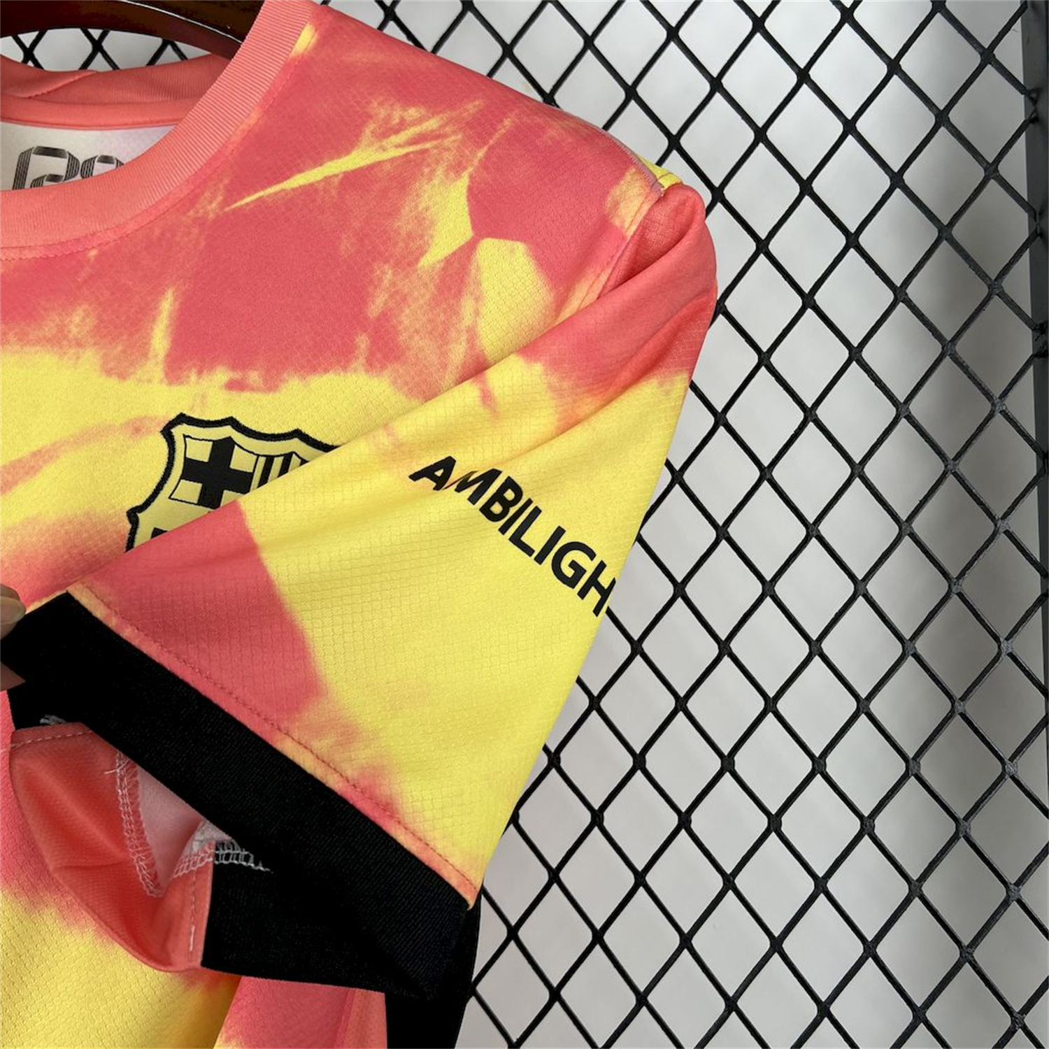 AlphaJersey-Barcelona 25-26 Yellow and Orange Camouflage Jersey - Fans Version