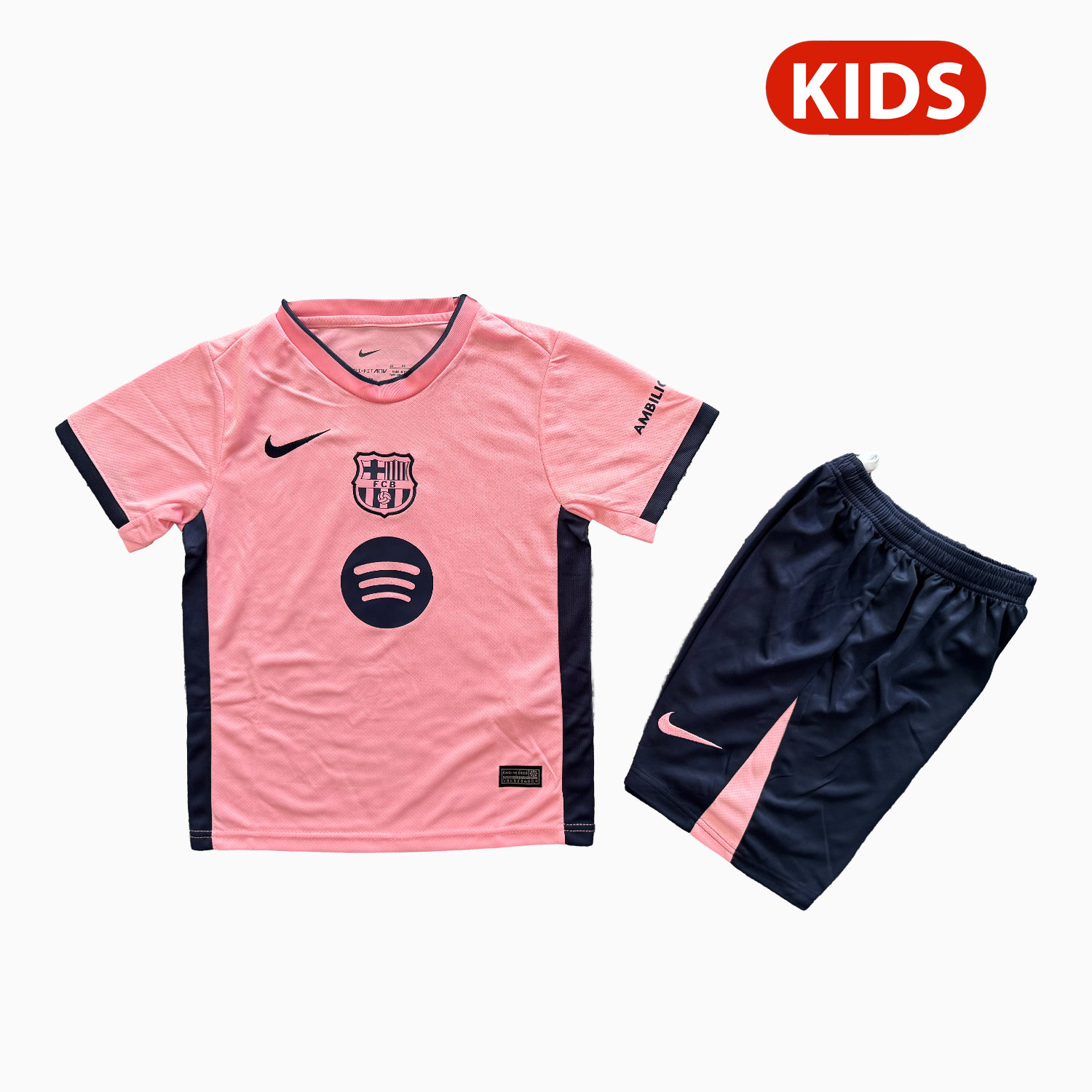AlphaJersey-Barcelona 25-26 Pure Pink Special Kids Kit