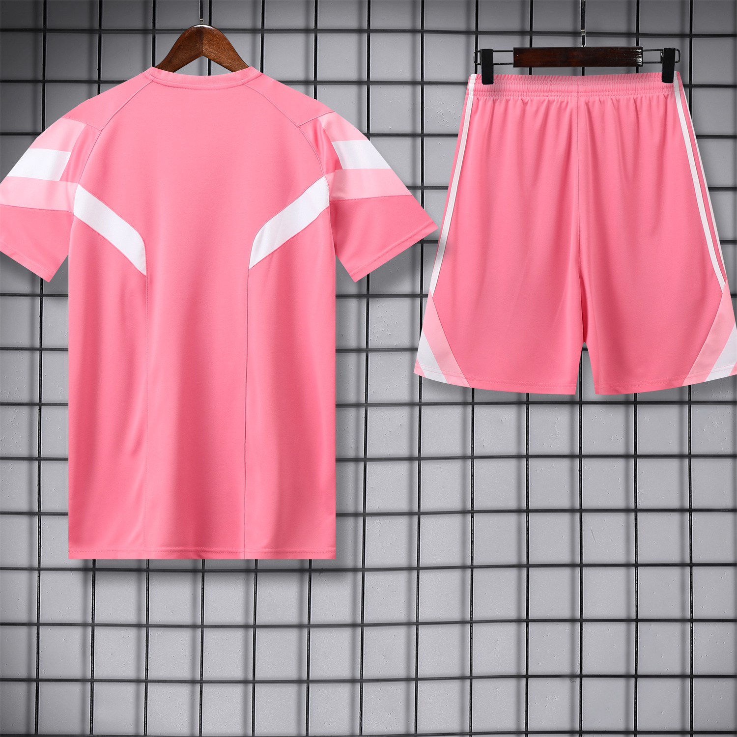 AlphaJersey-INT M.A.M 25-26 Short-Sleeve Training Set - Pink Top & Pink Shorts