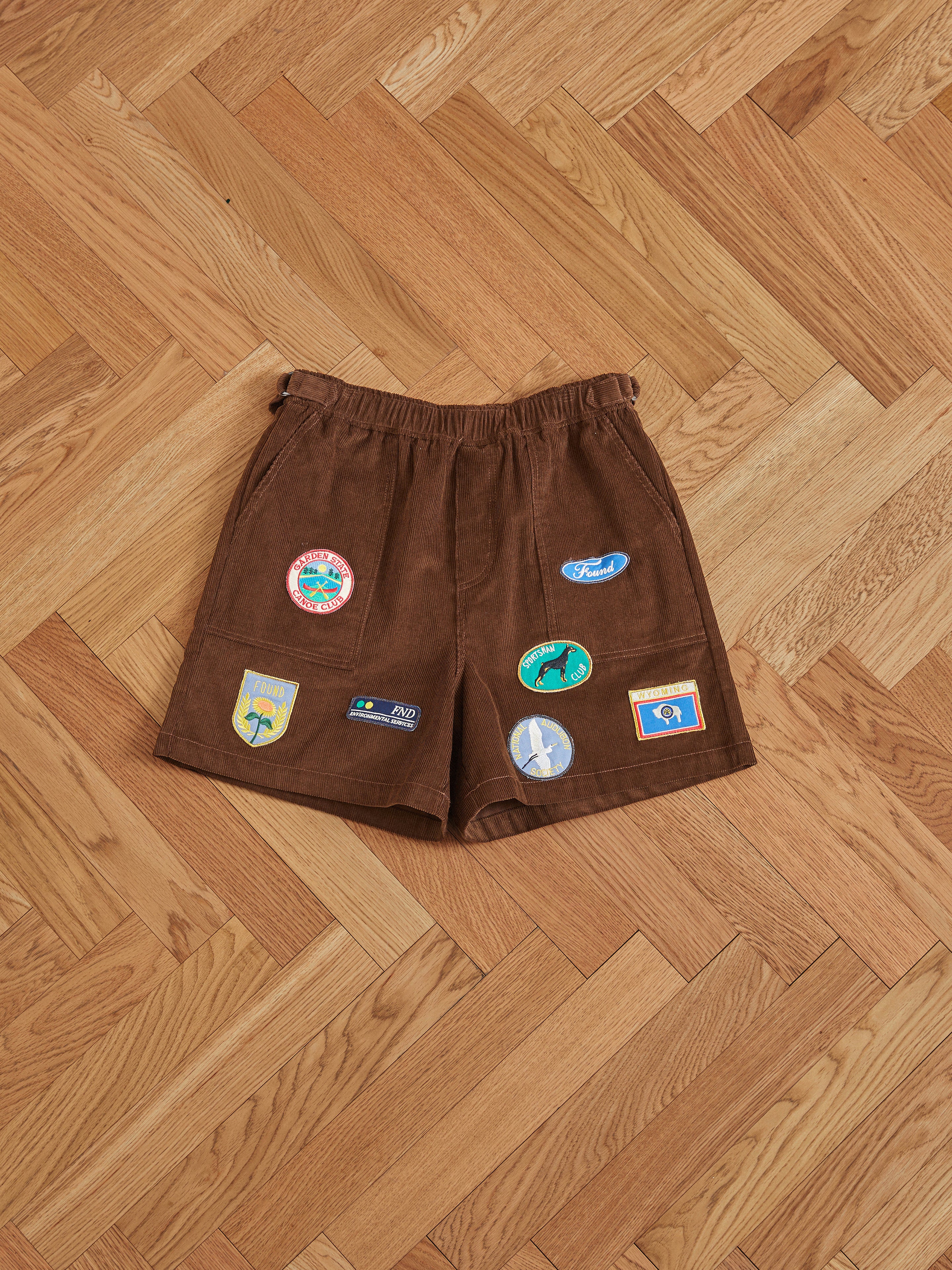 Canoe Multi Patch Corduroy Shorts | Modern Menswear by yycbvcnbmmnbm