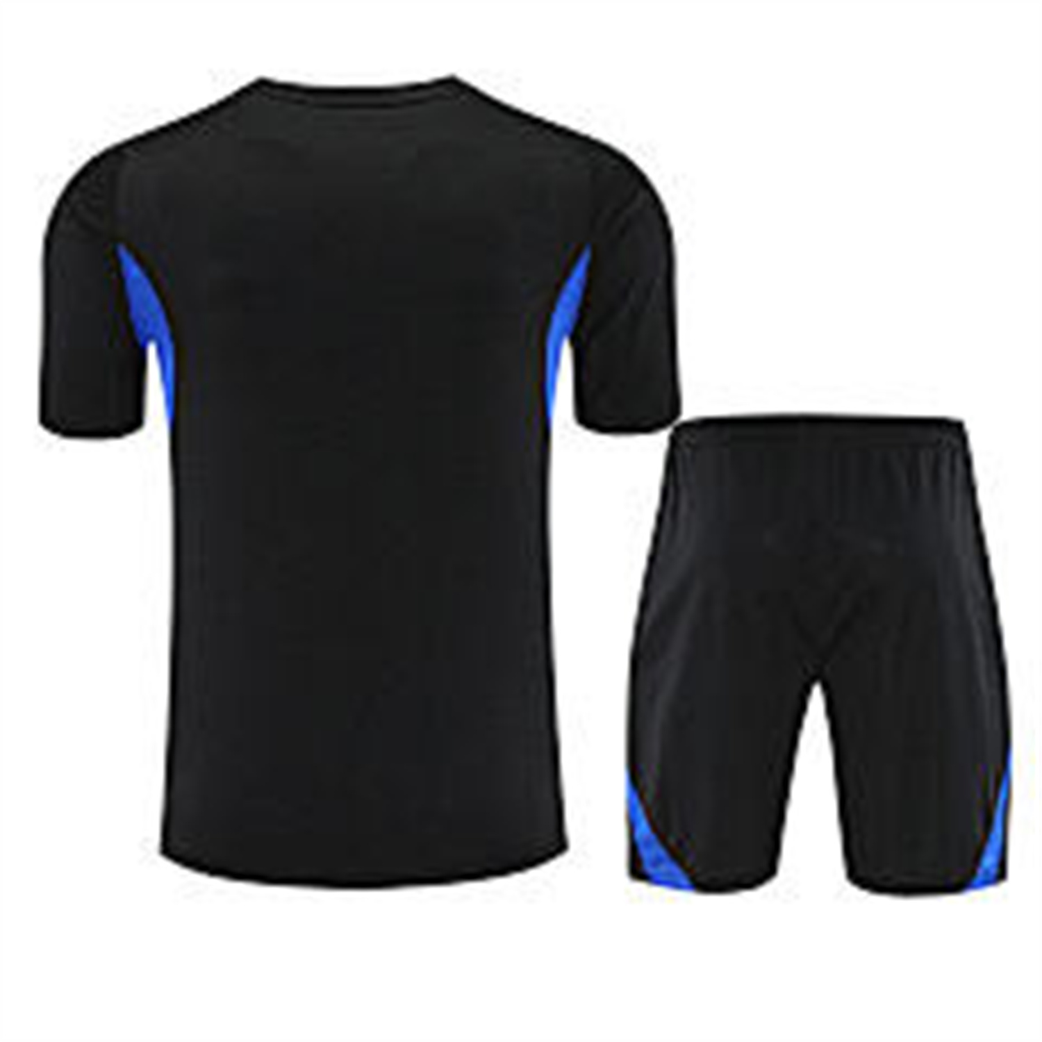 AlphaJersey-Manchester United 25-26 Short-Sleeve Training Set - Yellow Lines Black Top & Black Shorts