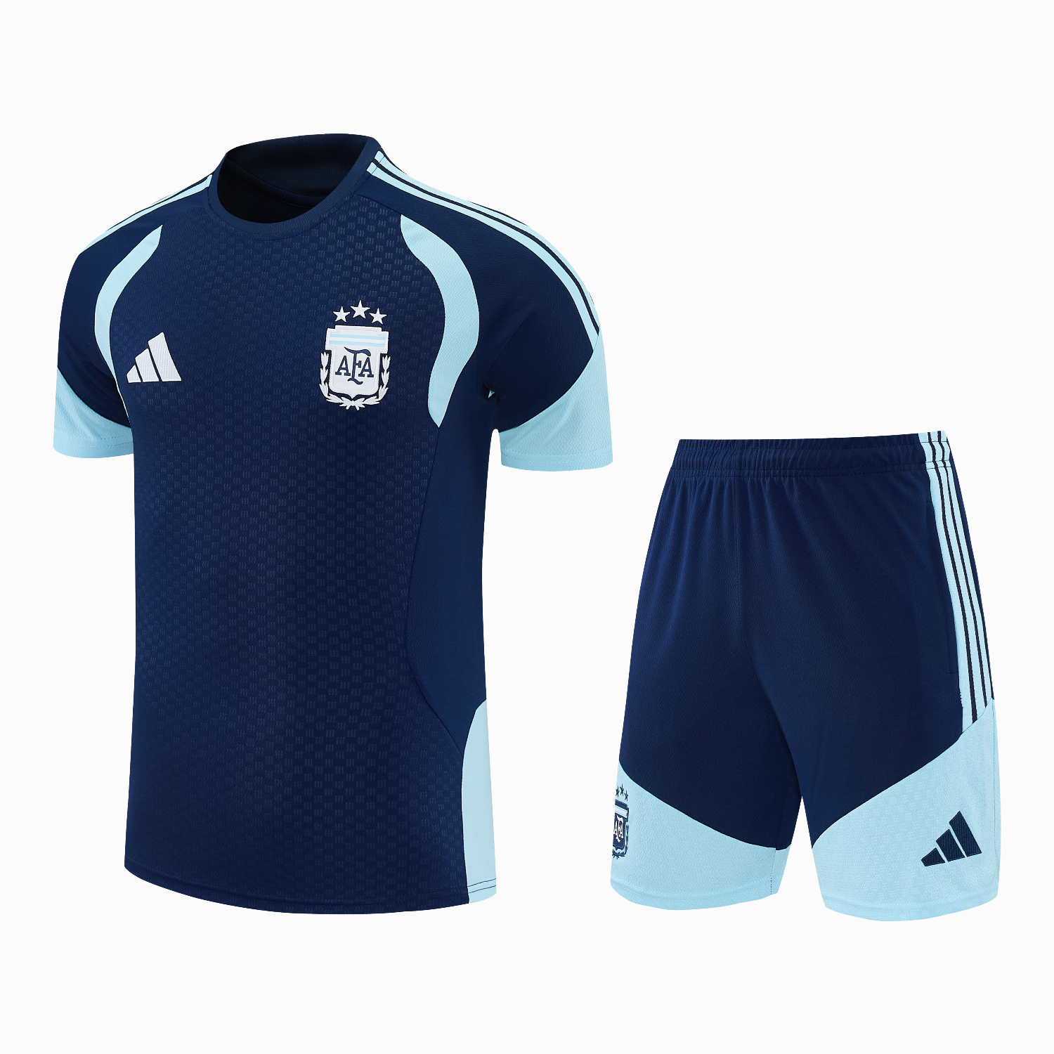 AlphaJersey-Argentina 2026 Short-Sleeve Training Set - Dark Blue Top and Shorts