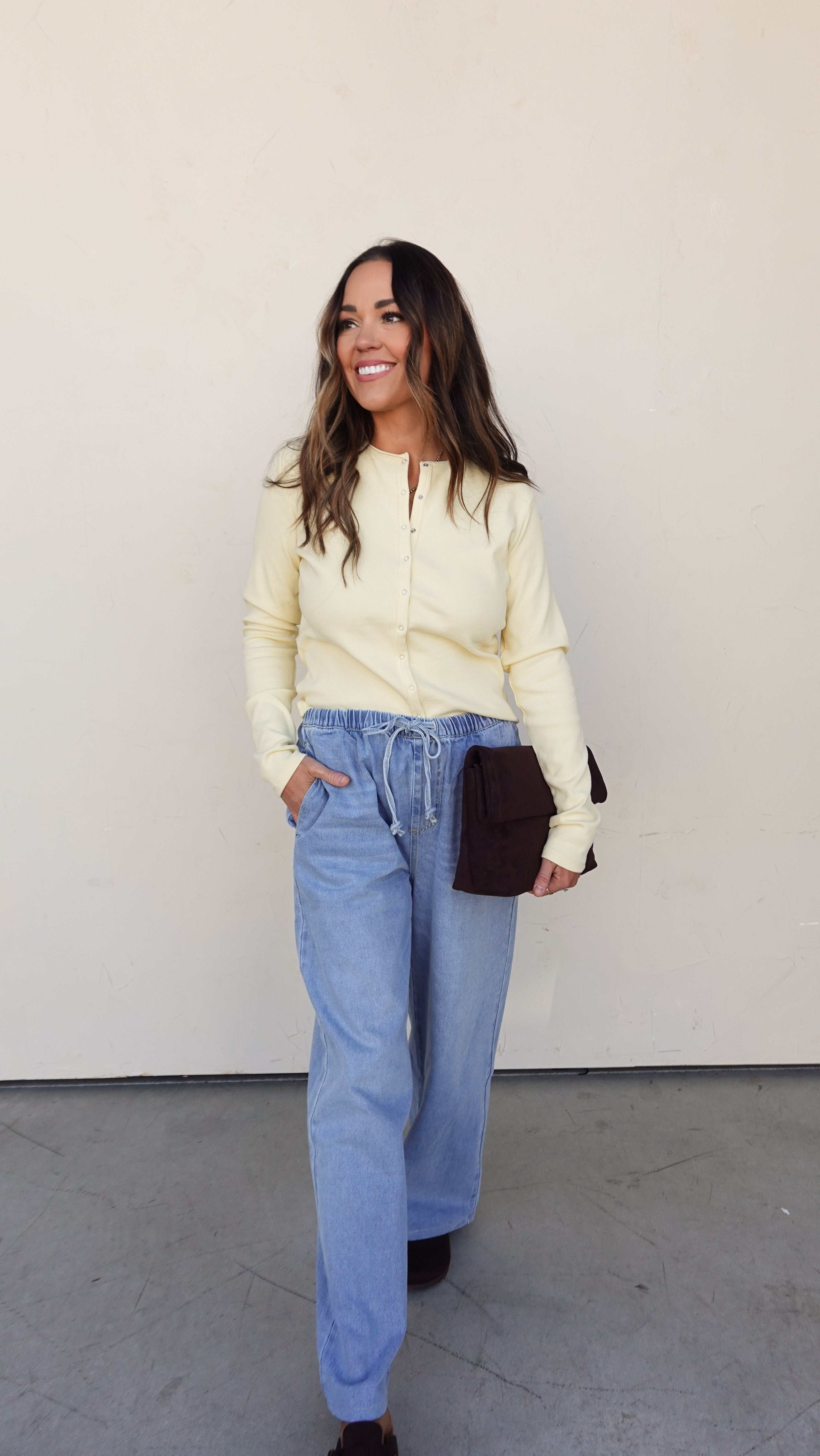 Butter Ribbed Henley Top | Elegant Women's Fashion by coolavocek