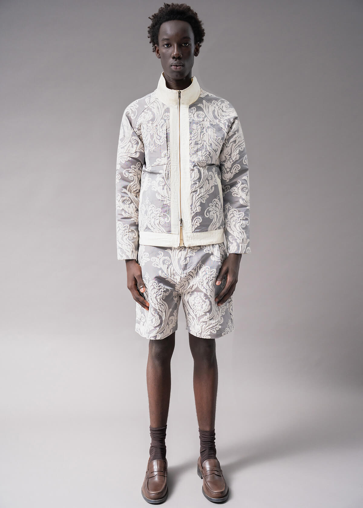 Reversible Hand Loom Jacquard Jkt | Modern Menswear by yycbvcnbmmnbm