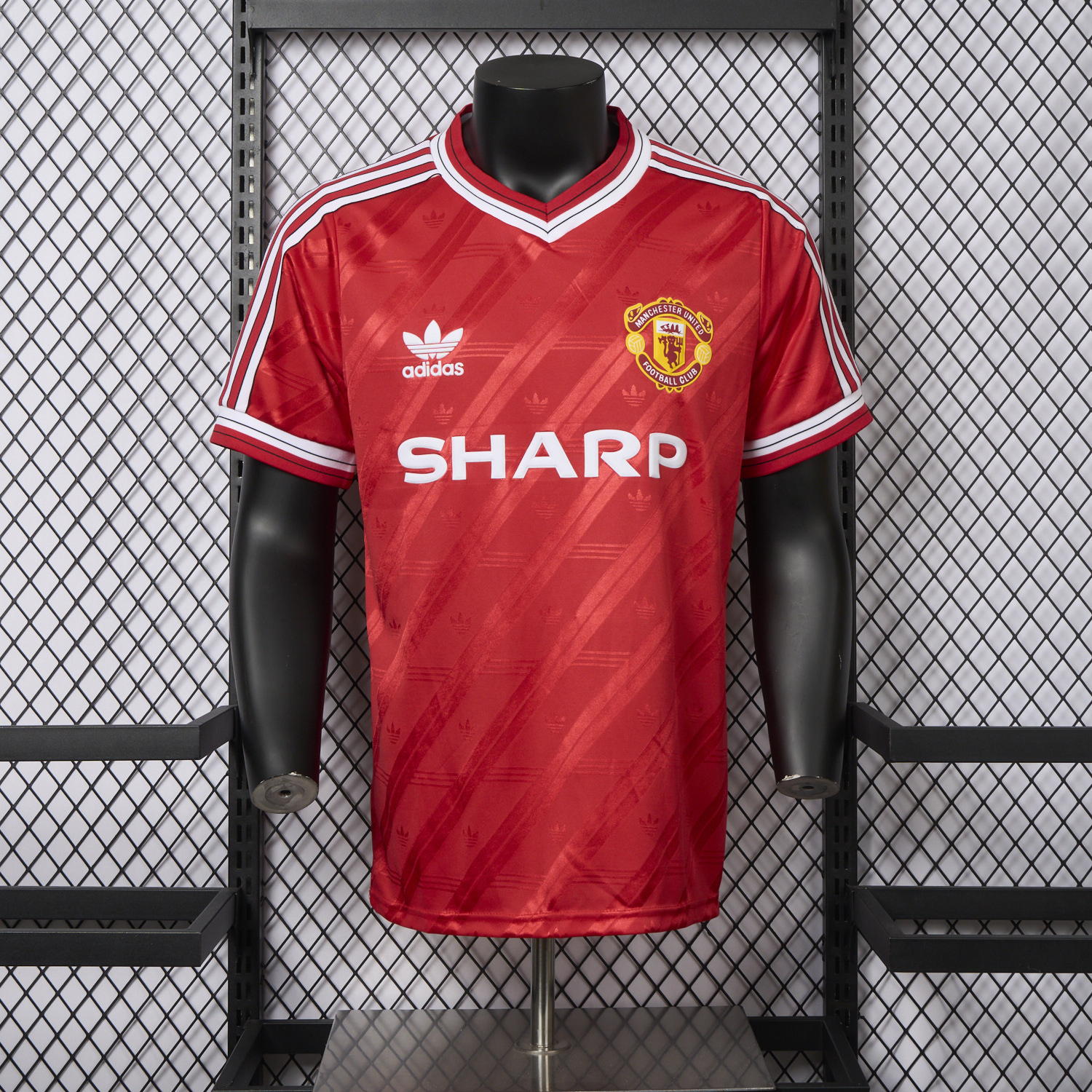 AlphaJersey-Retro Manchester United 1986-88 Home Remake Jersey - Player Version