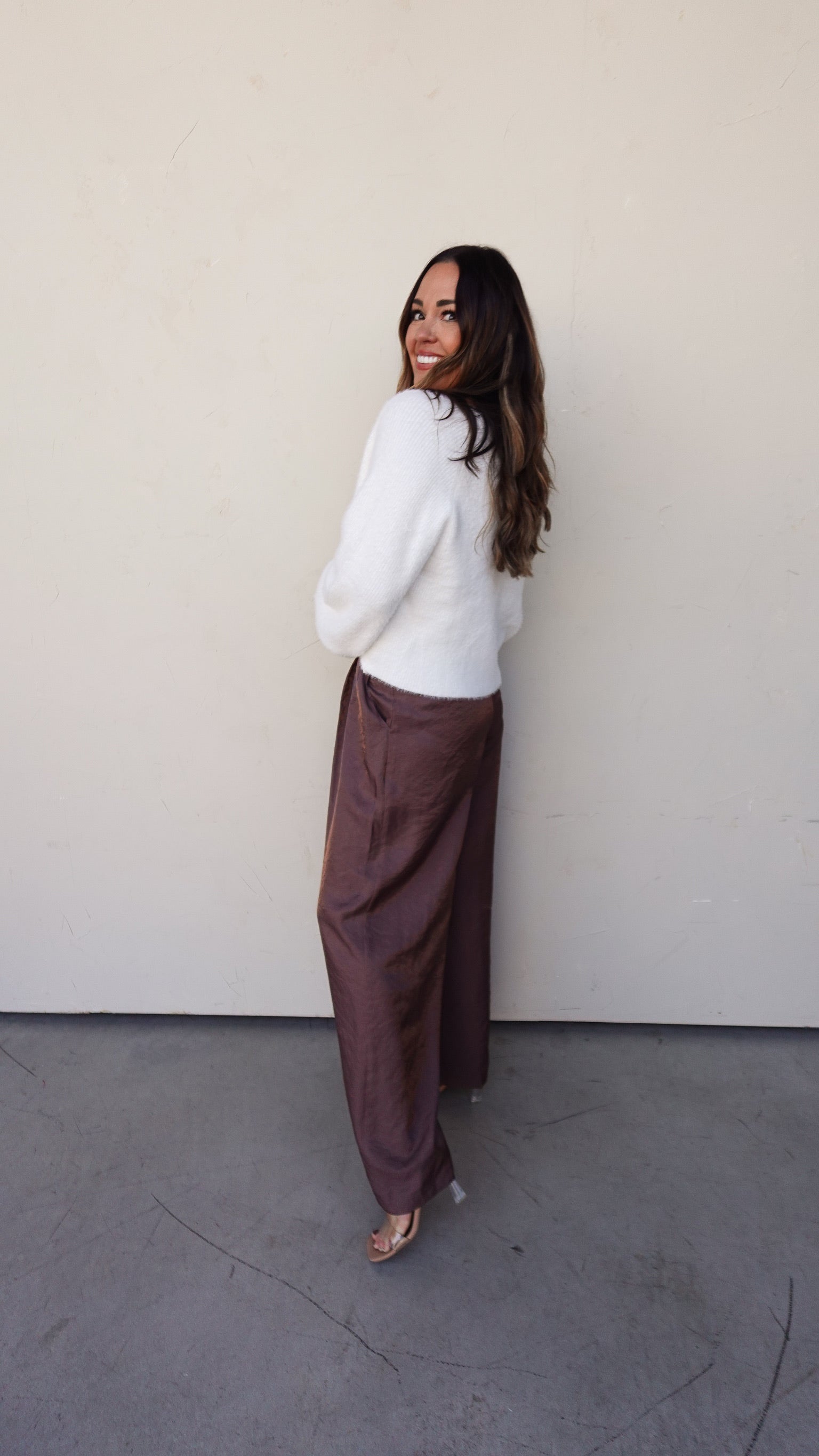 Off White Twist Front Sweater | Elegant Women's Fashion by coolavocek