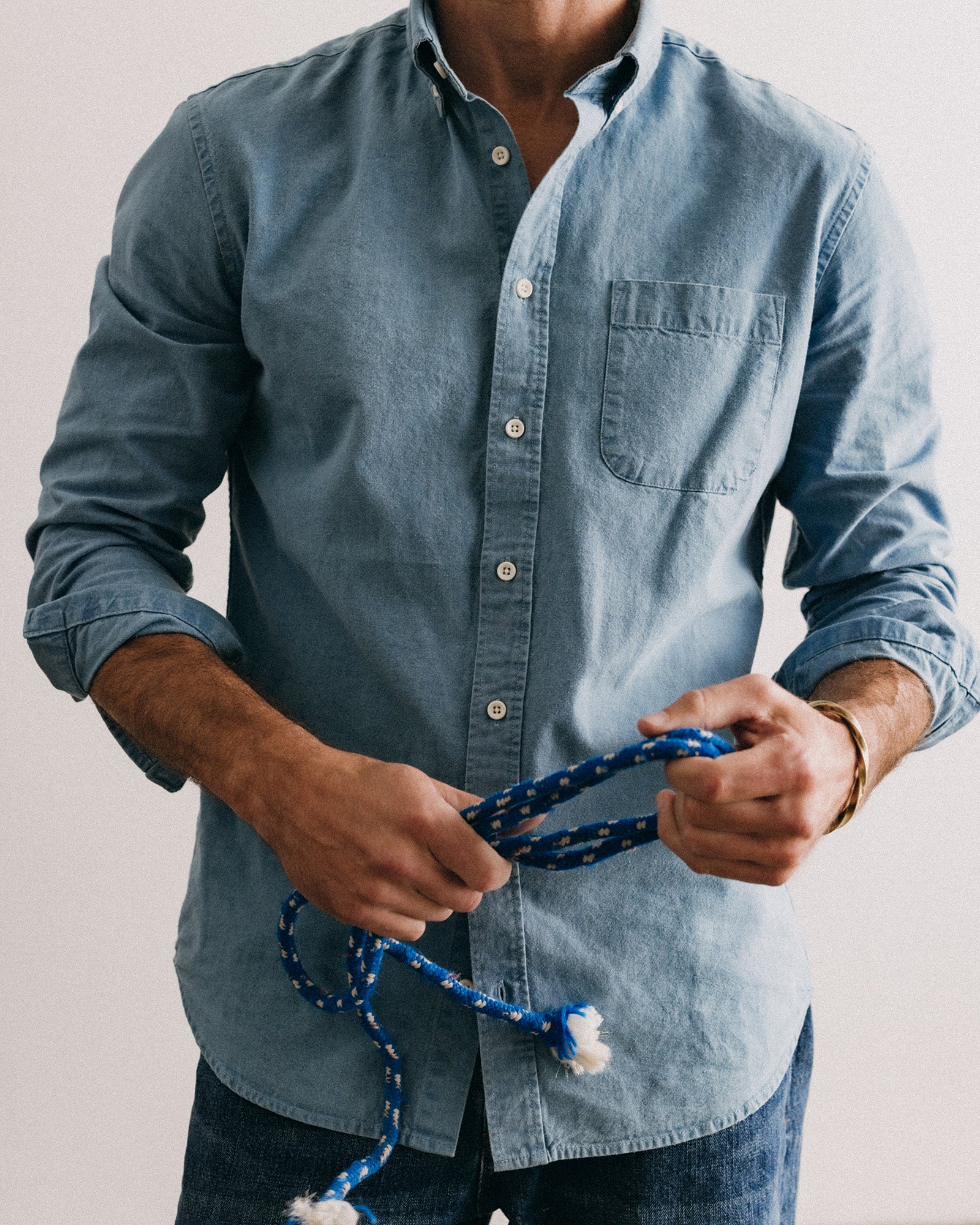 The Jack in Washed Indigo Oxford | Modern Menswear by yycbvcnbmmnbm