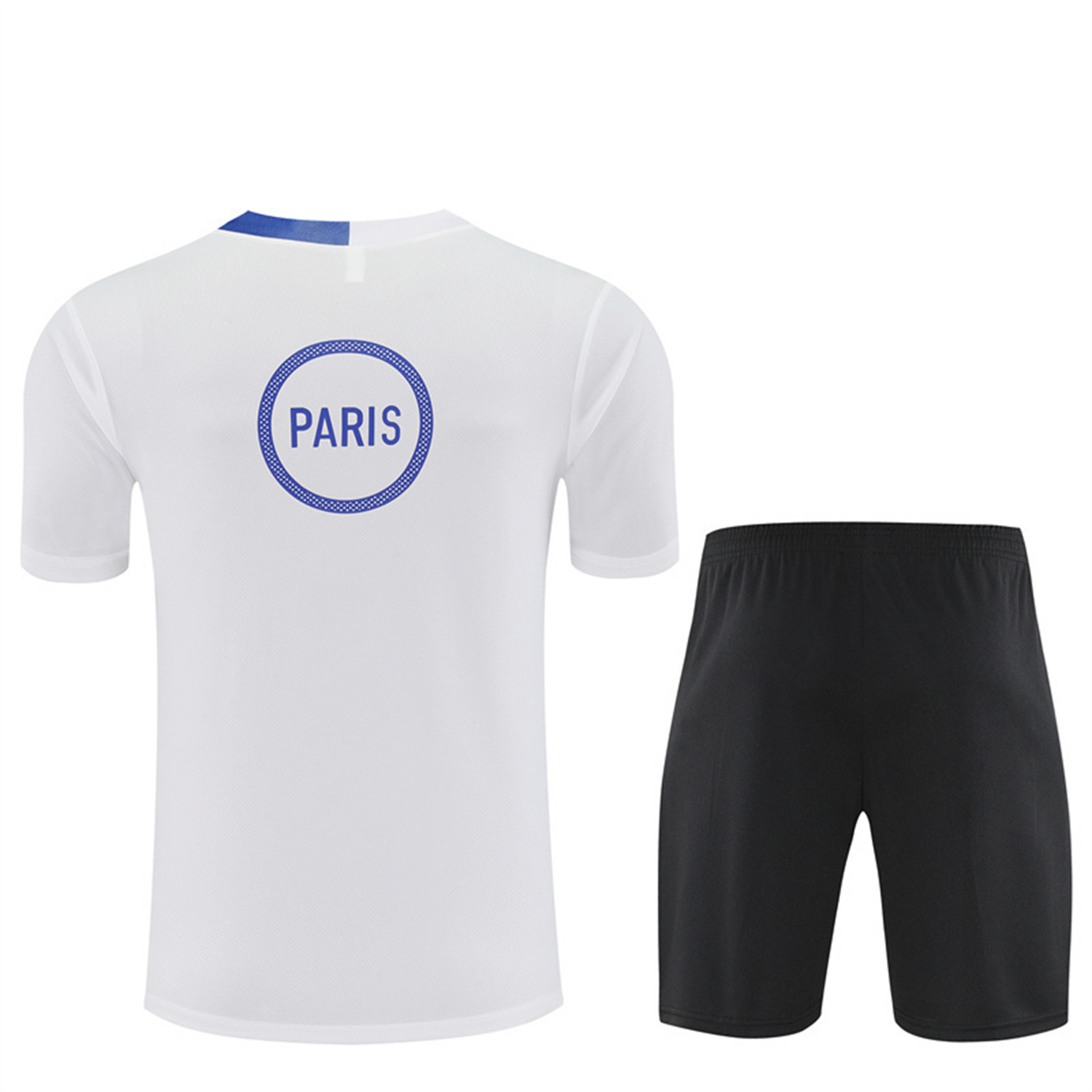 AlphaJersey-Paris Saint-Germain PSG 25-26 Short-Sleeve Training Set - White Top & Black Shorts