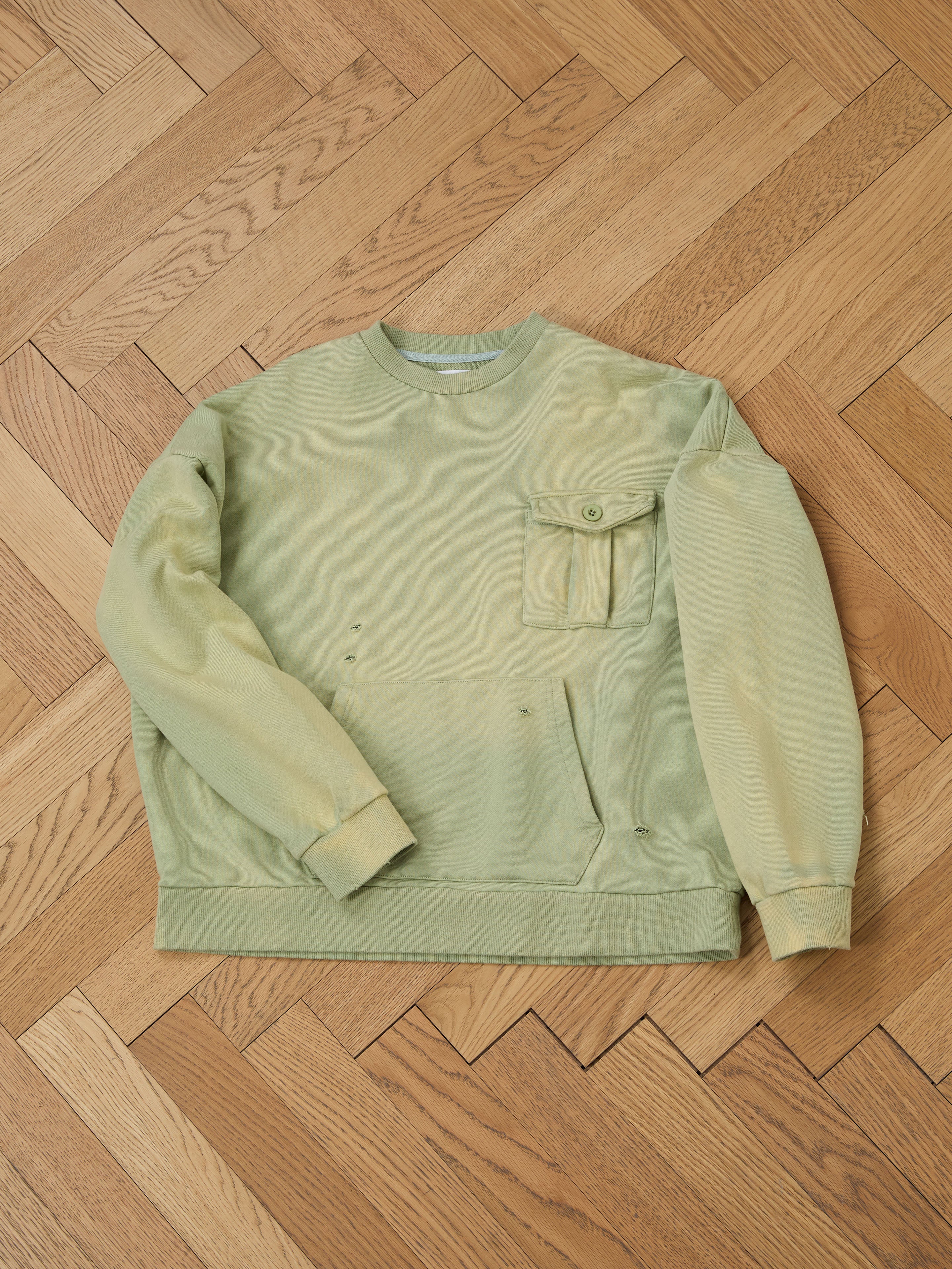 Faded Pocket Crewneck | Modern Menswear by yycbvcnbmmnbm