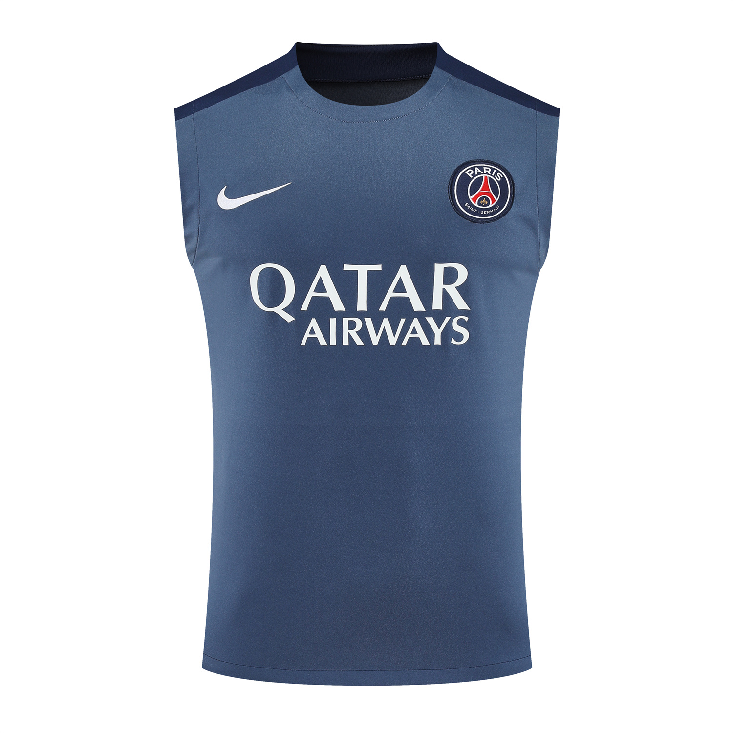 AlphaJersey-Paris Saint-Germain PSG 25-26 Vest Training Set - Deep Blue Vest & Deep Blue Shorts