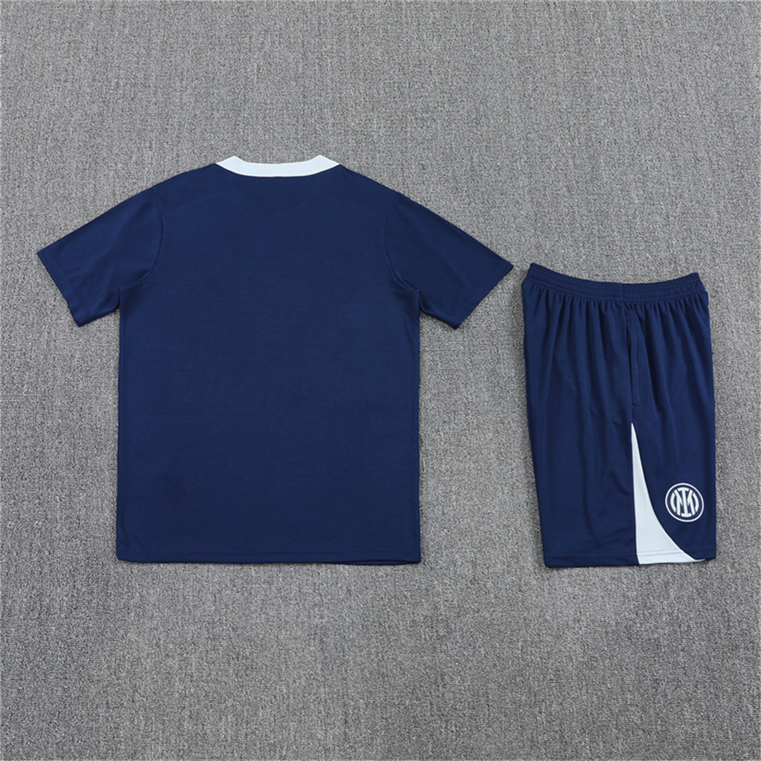 AlphaJersey-Inter Milan 25-26 Short-Sleeve Kids Training Set - Deep Blue Top & Deep Blue shorts
