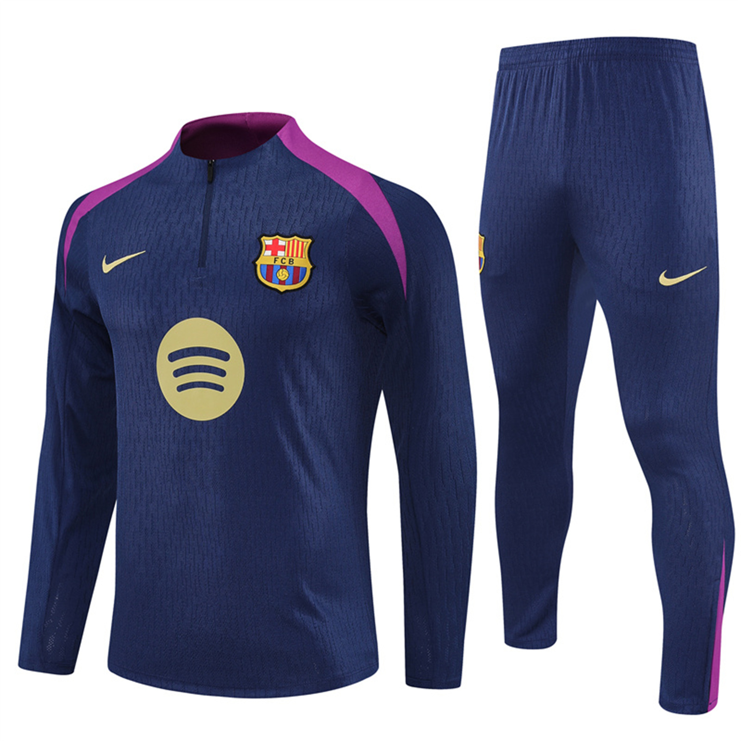 AlphaJersey-Barcelona 25-26 Long Sleeves Training Set - Royal Blue top & Royal Blue Pants