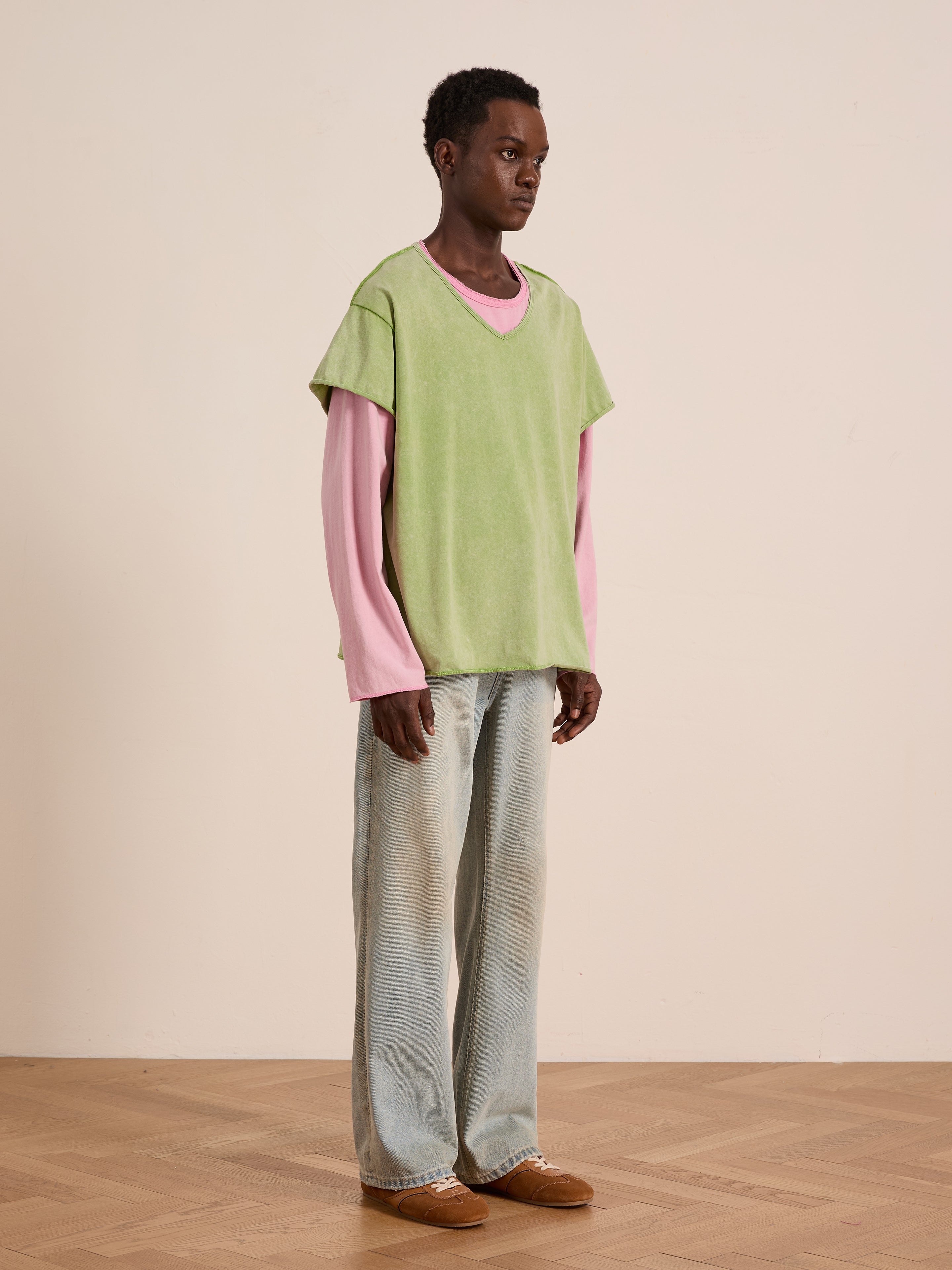 Double Layer LS Tee | Modern Menswear by yycbvcnbmmnbm