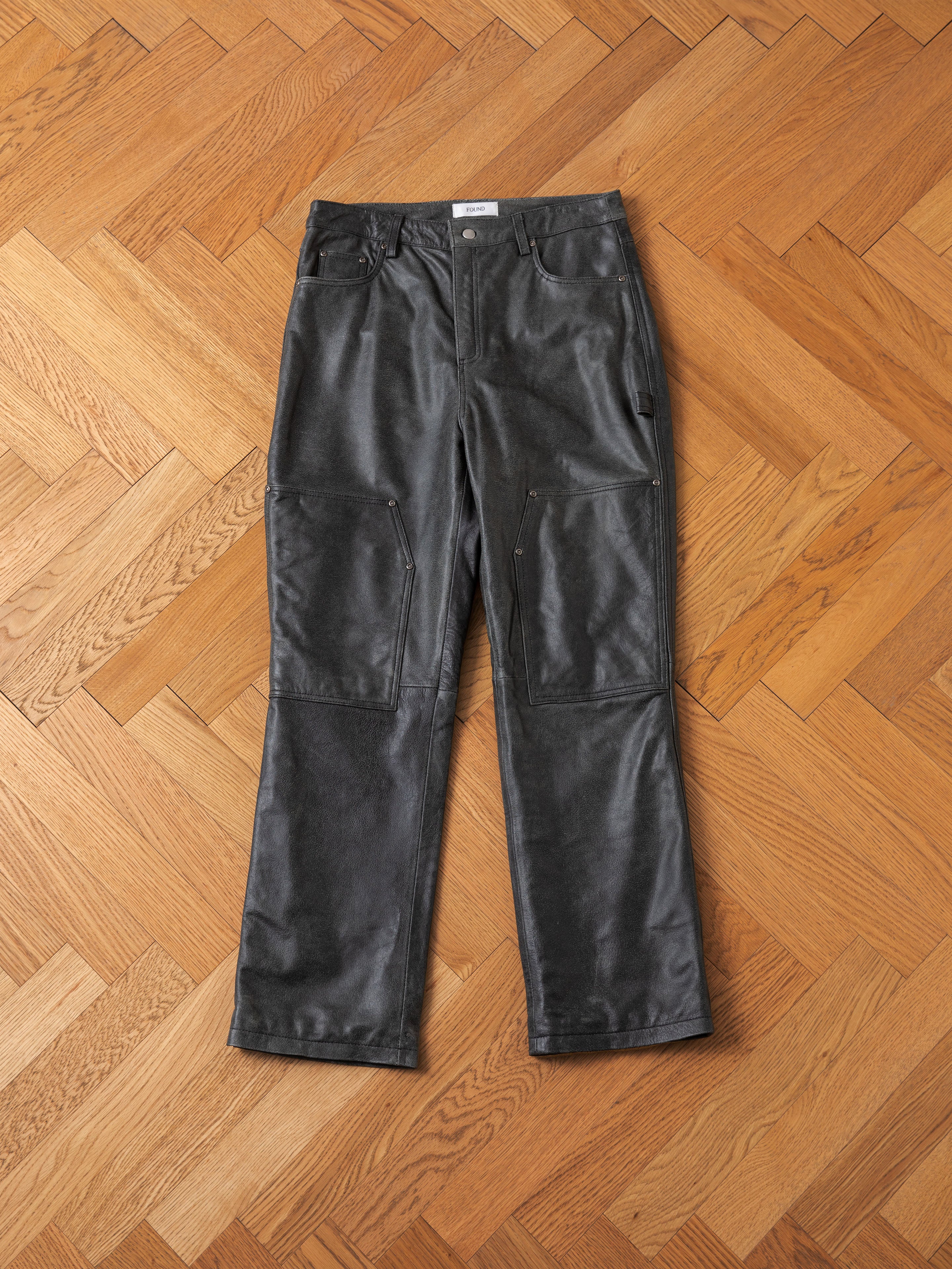 Distressed Genuine Leather Carpenter Pants | Modern Menswear by yycbvcnbmmnbm