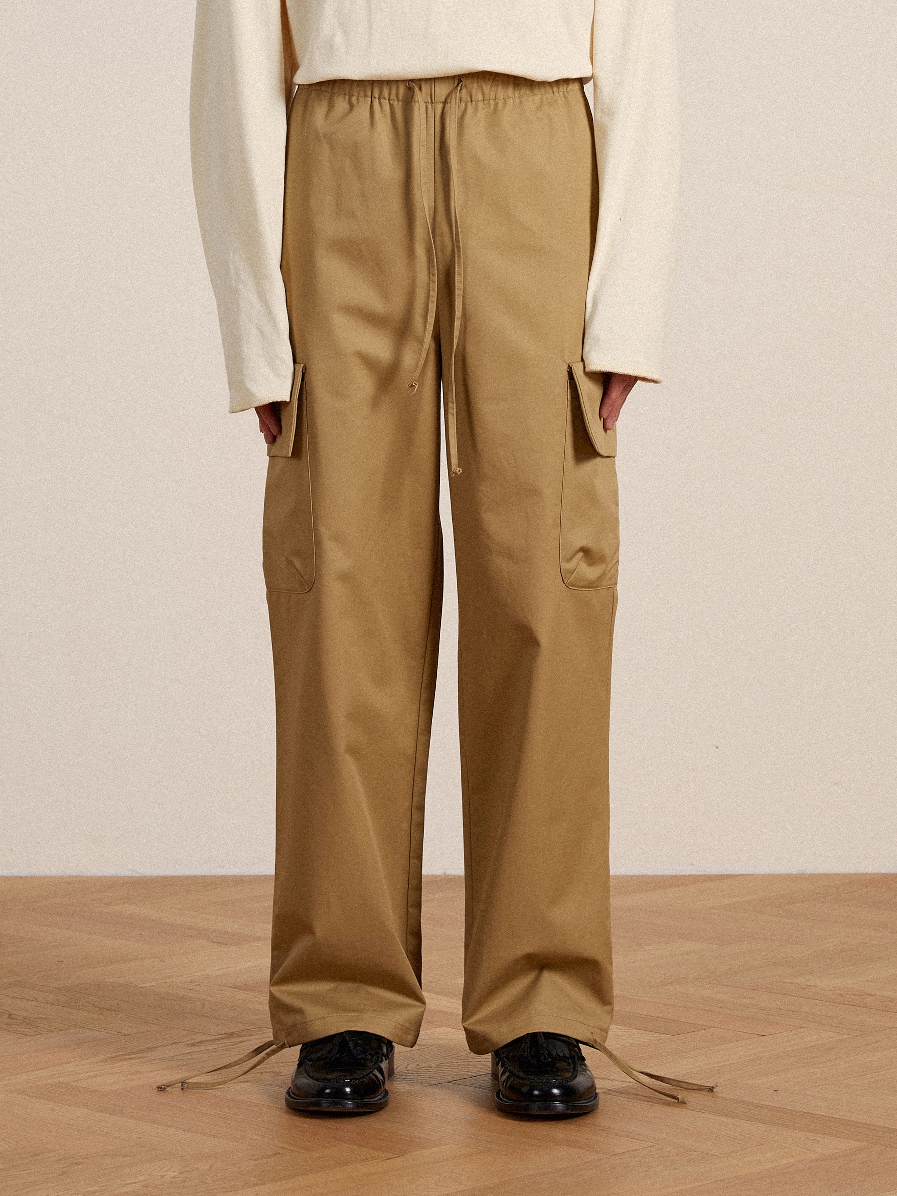 Twill Cargo Drawstring Pants | Modern Menswear by yycbvcnbmmnbm