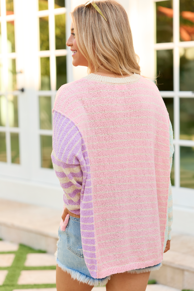 Kailynn Oversized Multi-Stripe Sweater | Elegant Women's Fashion by coolavocek