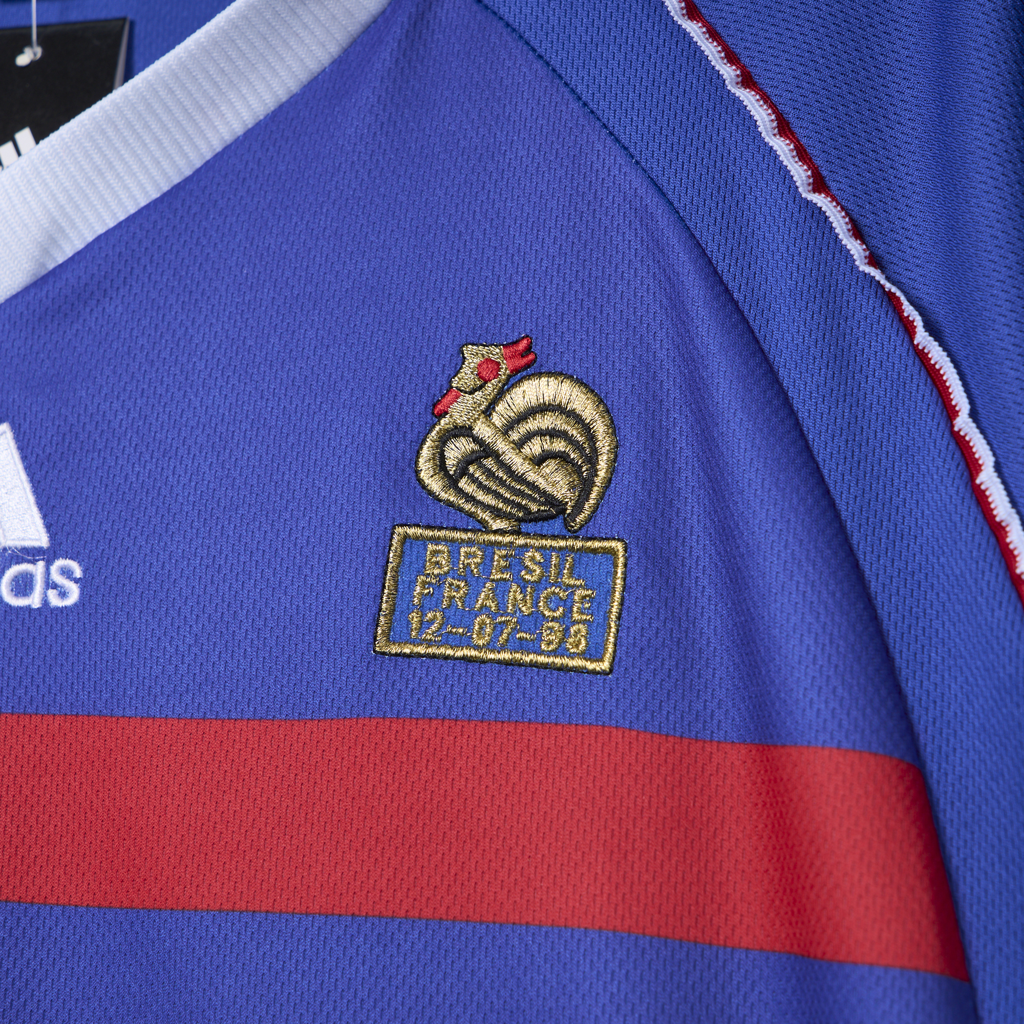 AlphaJersey-Retro France 1998 Home Stadium Jersey (with 1998 World Cup mark on right chest)