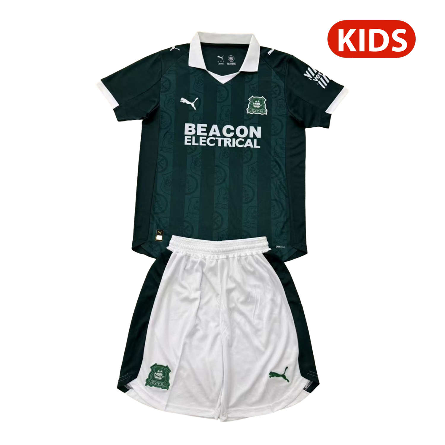 AlphaJersey-Plymouth Argyle 25-26 Home Kids Kit