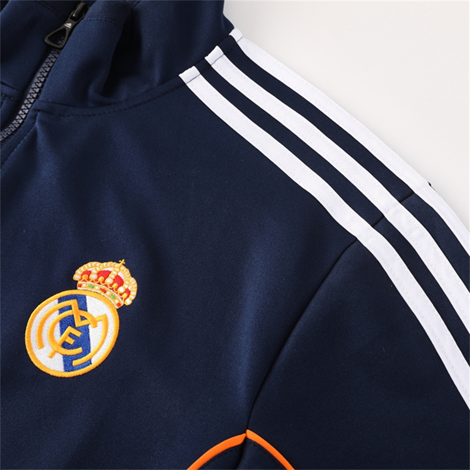 AlphaJersey-Real Madrid 25-26 Jacket Training Tracksuit - Royal Blue Jackets & Pants with Orange Lines