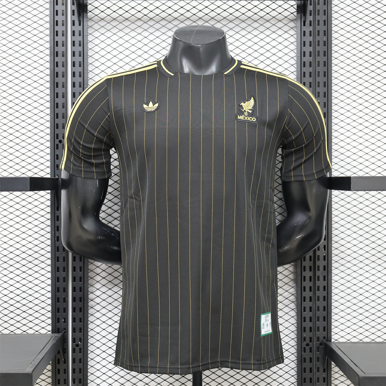 AlphaJersey-Mexico 2026 Terrace Icon Retro Casual Style Black Jersey - Player Version