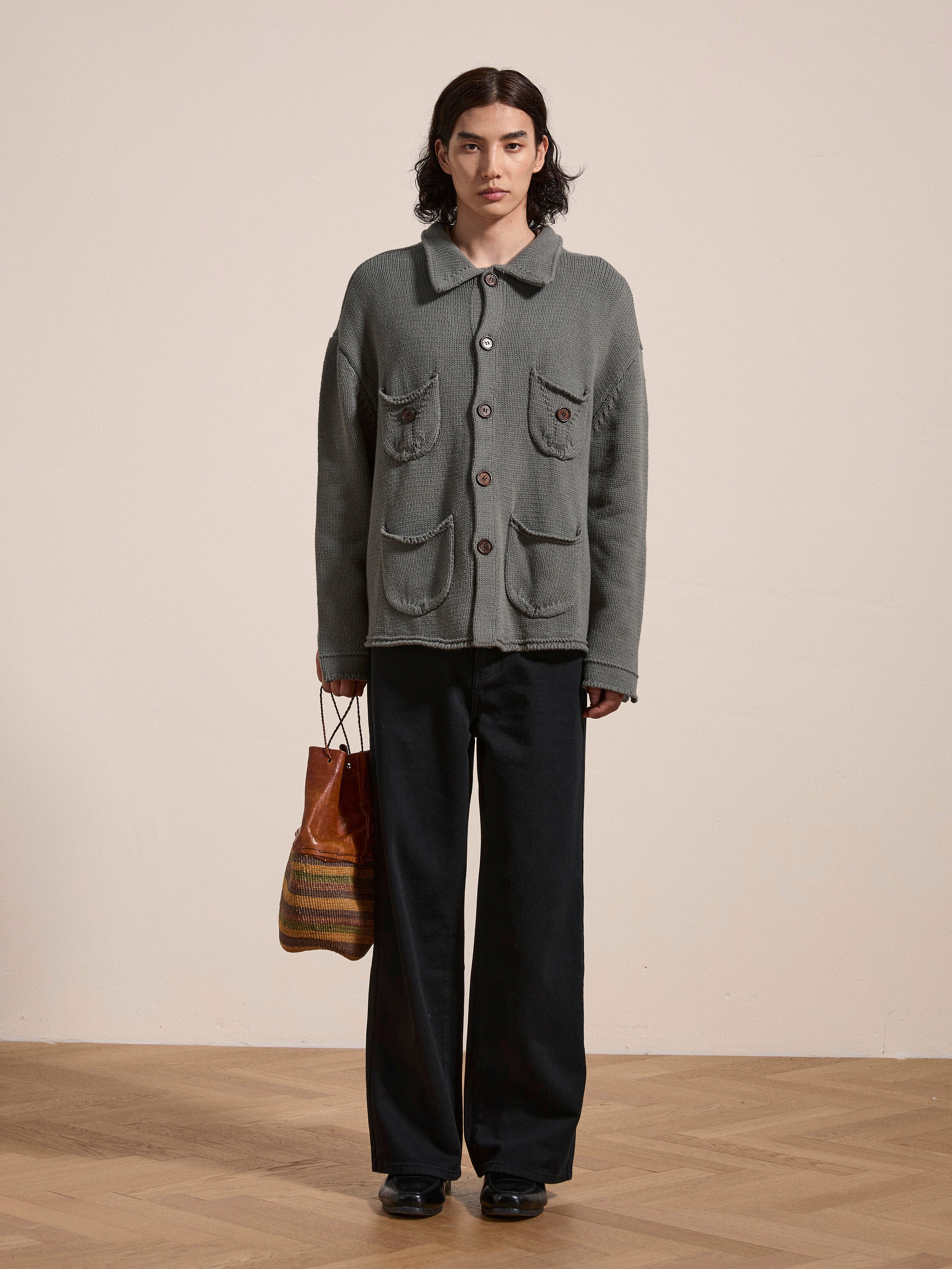 Hunter Knit Collared Cardigan | Modern Menswear by yycbvcnbmmnbm