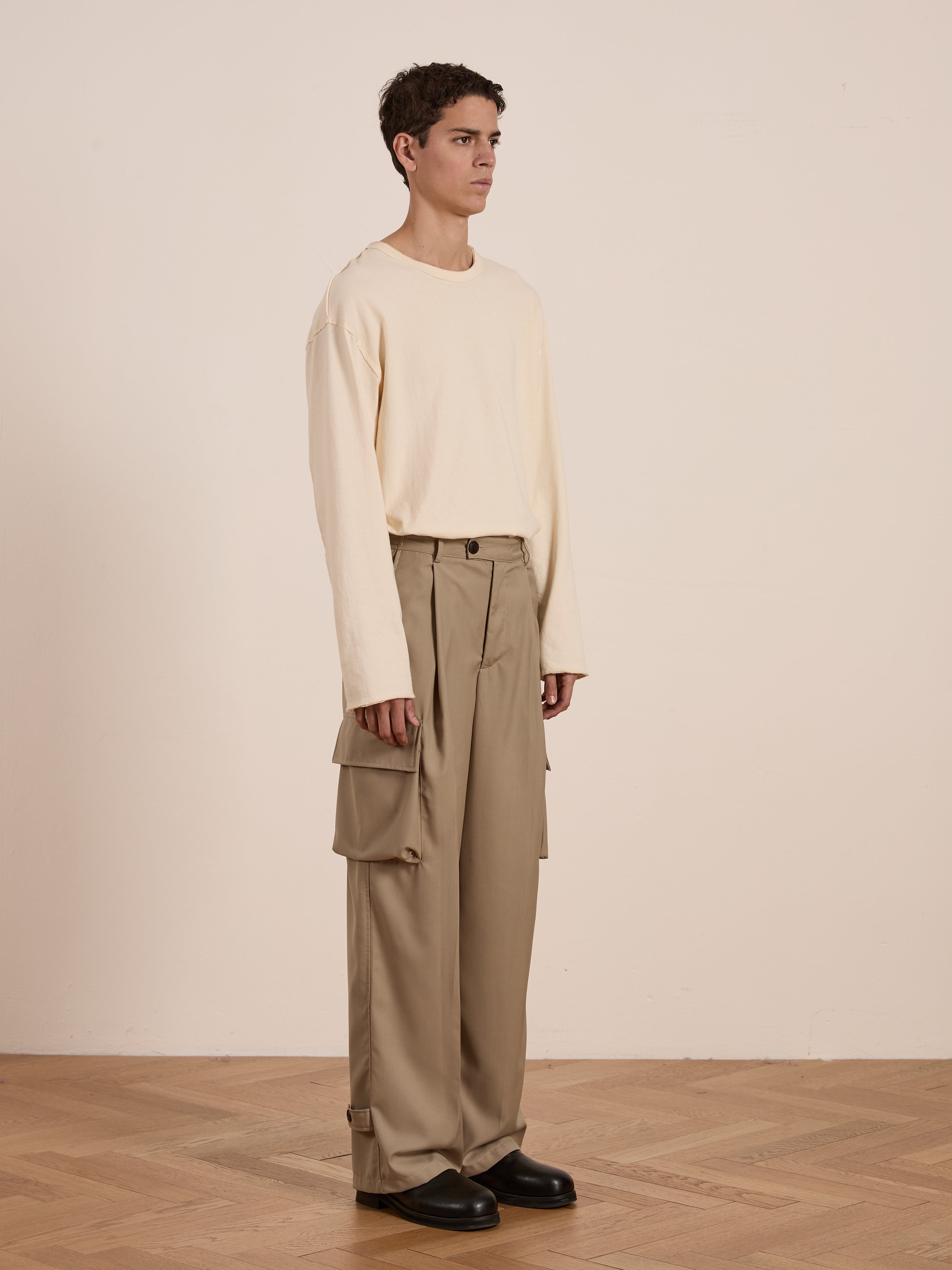 Hava Pleated Cargo Trousers | Modern Menswear by yycbvcnbmmnbm