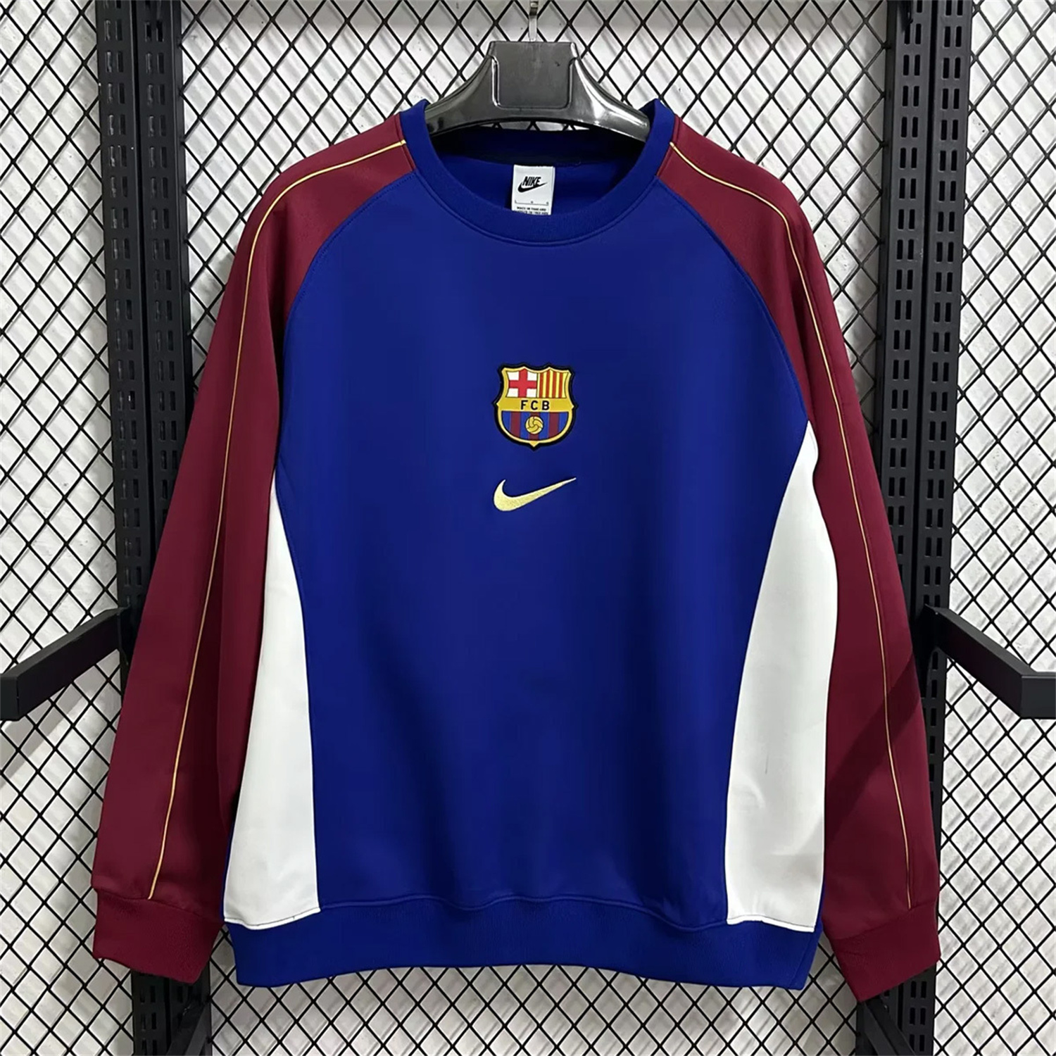 AlphaJersey-Barcelona 25-26 Blue And Red Unisex Pullover Hoodie
