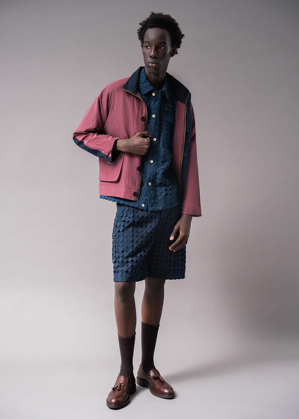 2 Pieced Embroidered Shirt | Modern Menswear by yycbvcnbmmnbm