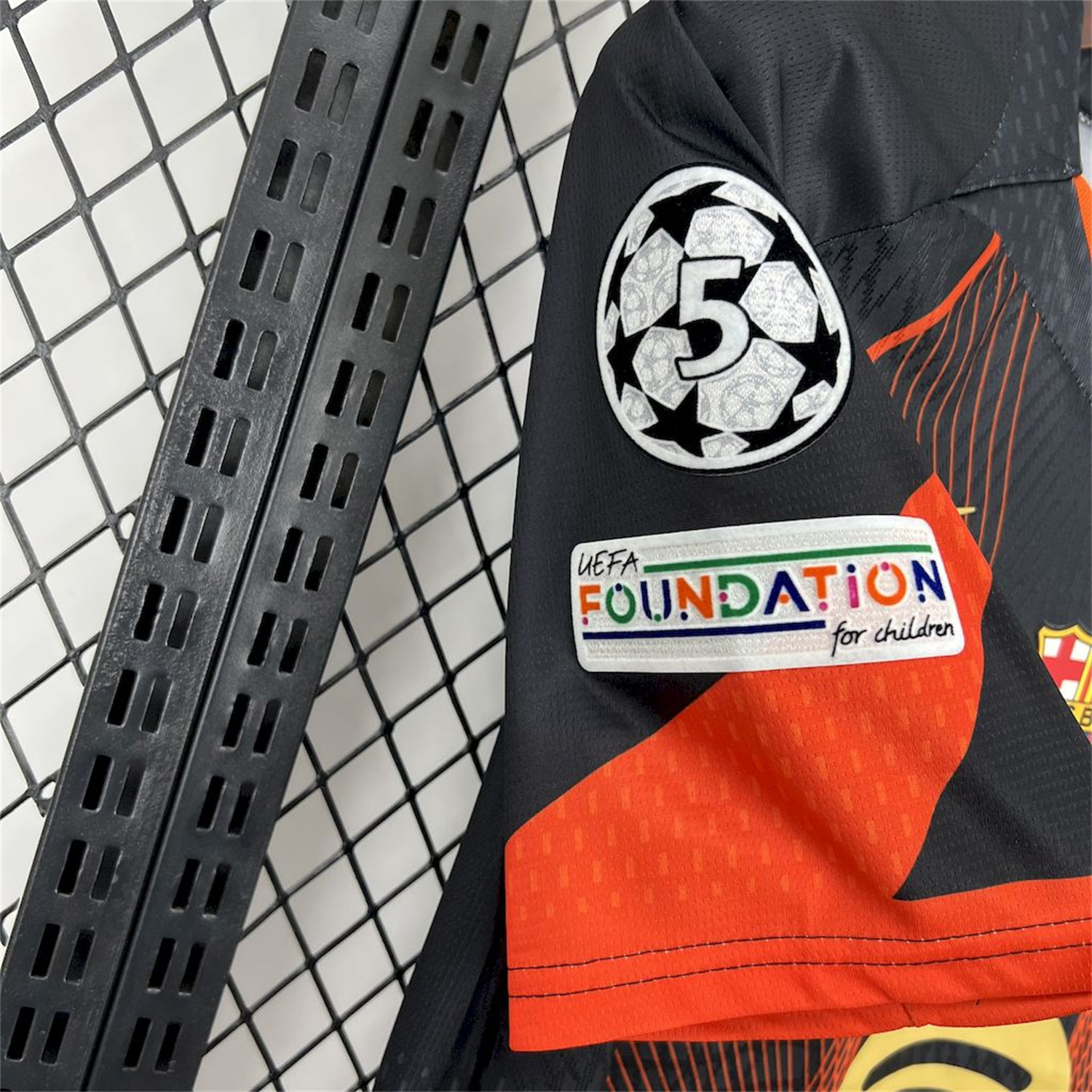 AlphaJersey-Barcelona 25-26 T90 Orange Lines Black Special Jersey - Fans Version
