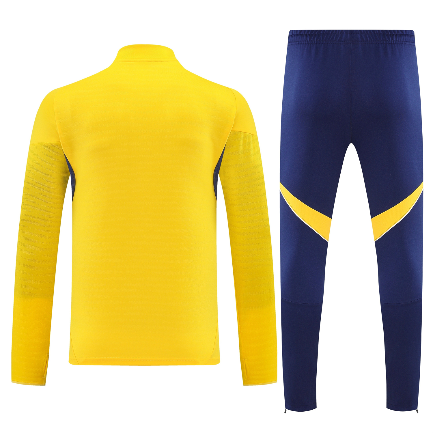 AlphaJersey-Boca Juniors 25-26 Long Sleeves Training Set - Yellow Top & Royal Blue Pants