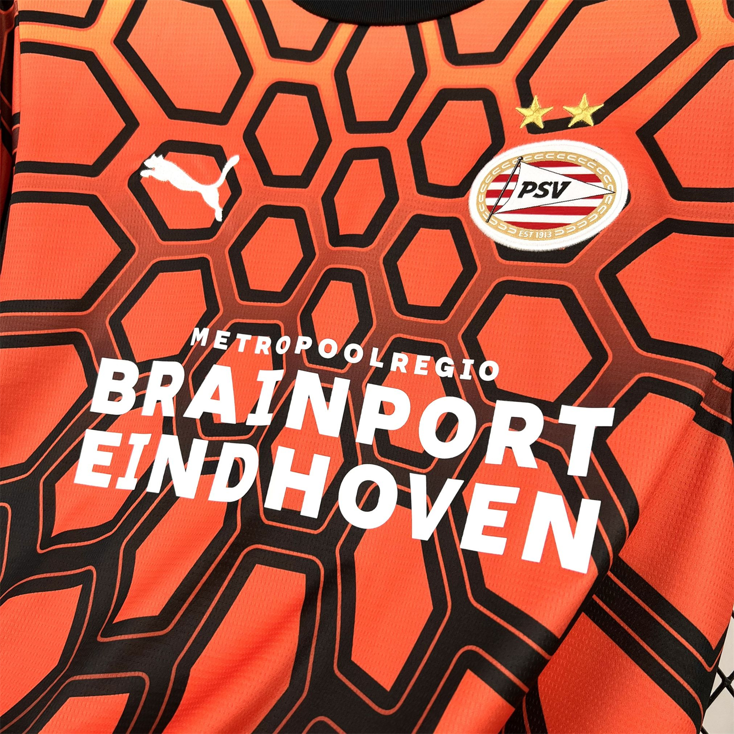 AlphaJersey-PSV Eindhoven 26-27 Orange With Black Special Jersey - Fans Version