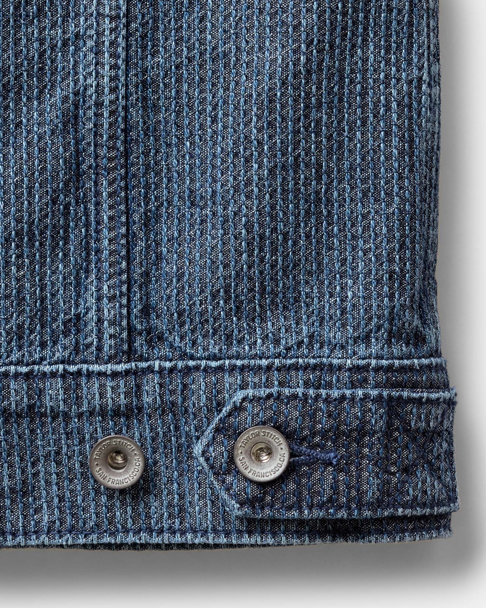 The Ryder Jacket in Japanese Washed Indigo Sashiko | Modern Menswear by yycbvcnbmmnbm