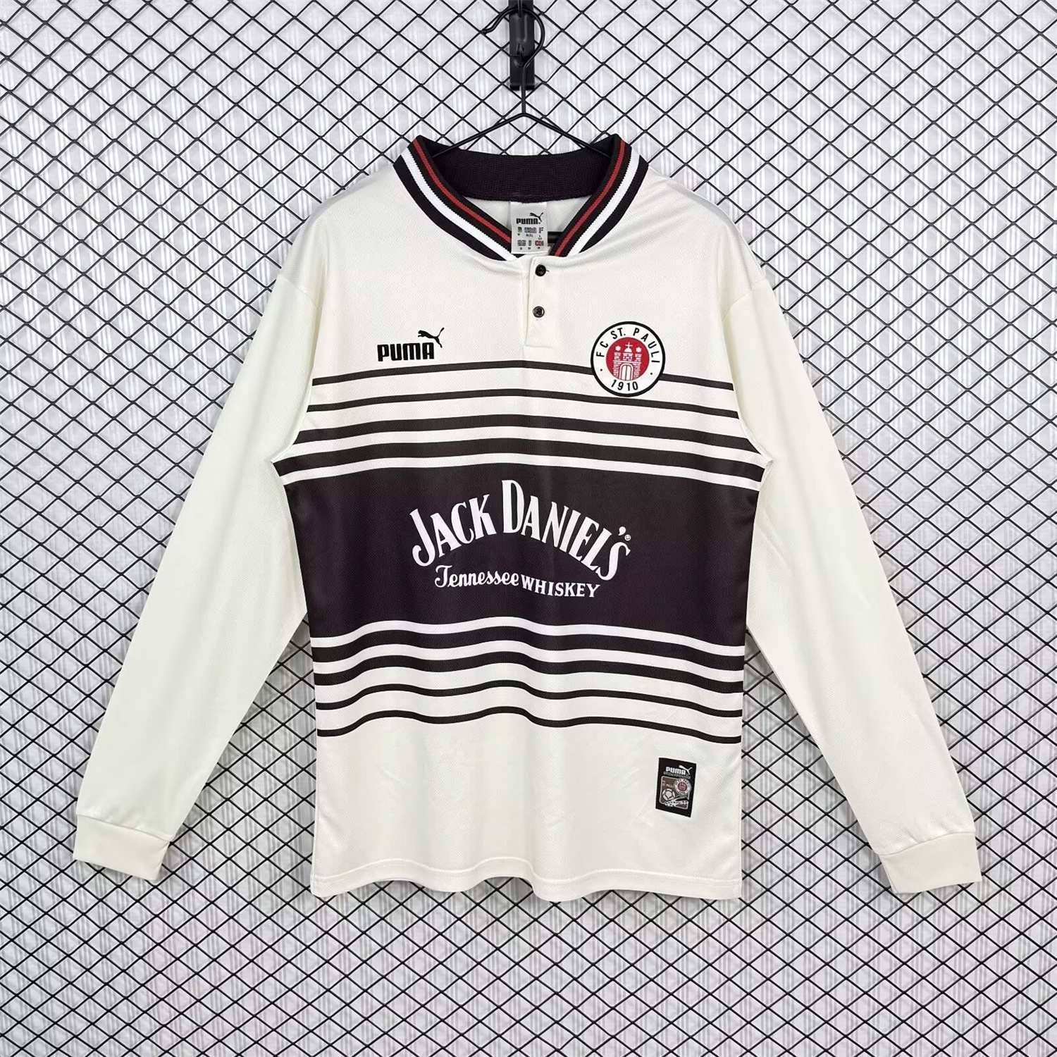 AlphaJersey-Retro St. Pauli 1997-98 Home Long Sleeves Jersey
