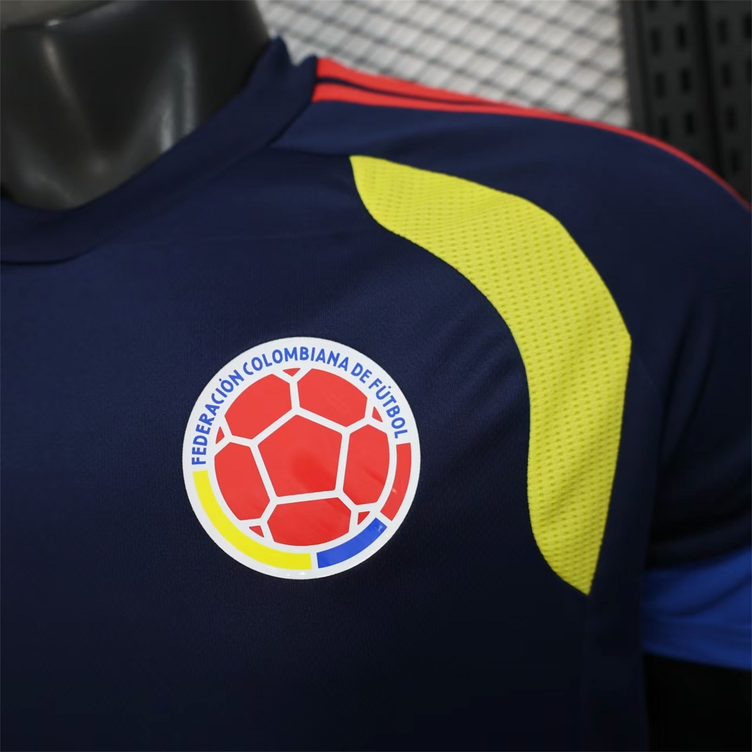 AlphaJersey-Colombia 2026 Dark Blue Pre-Match Training Jersey - Player Version