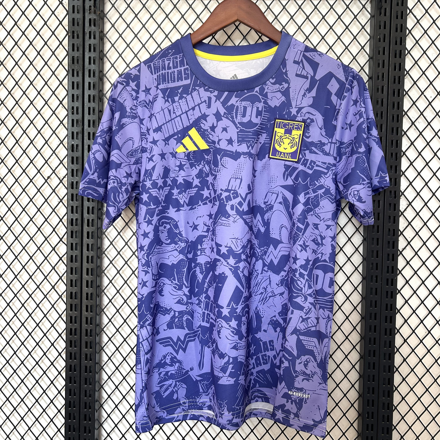 AlphaJersey-Tigres UANL 25-26 Blue And Purple Pre-match Training Jersey - Fans Version