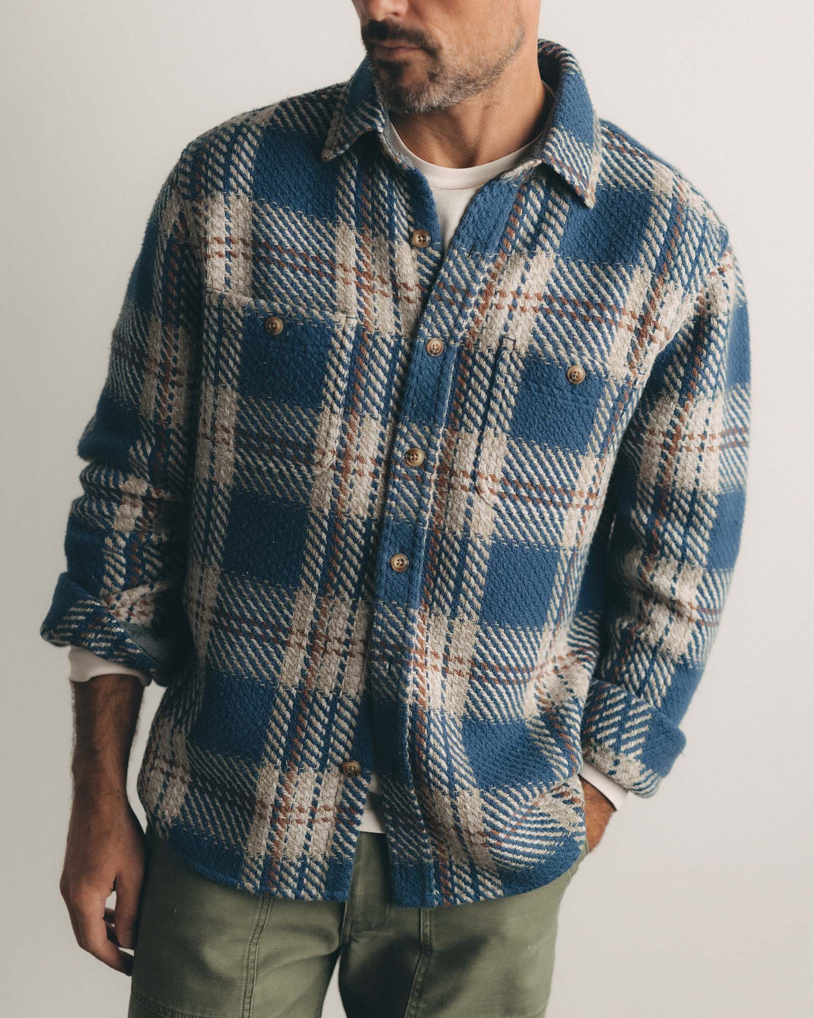 The Cutter Overshirt in Ocean Plaid | Modern Menswear by yycbvcnbmmnbm
