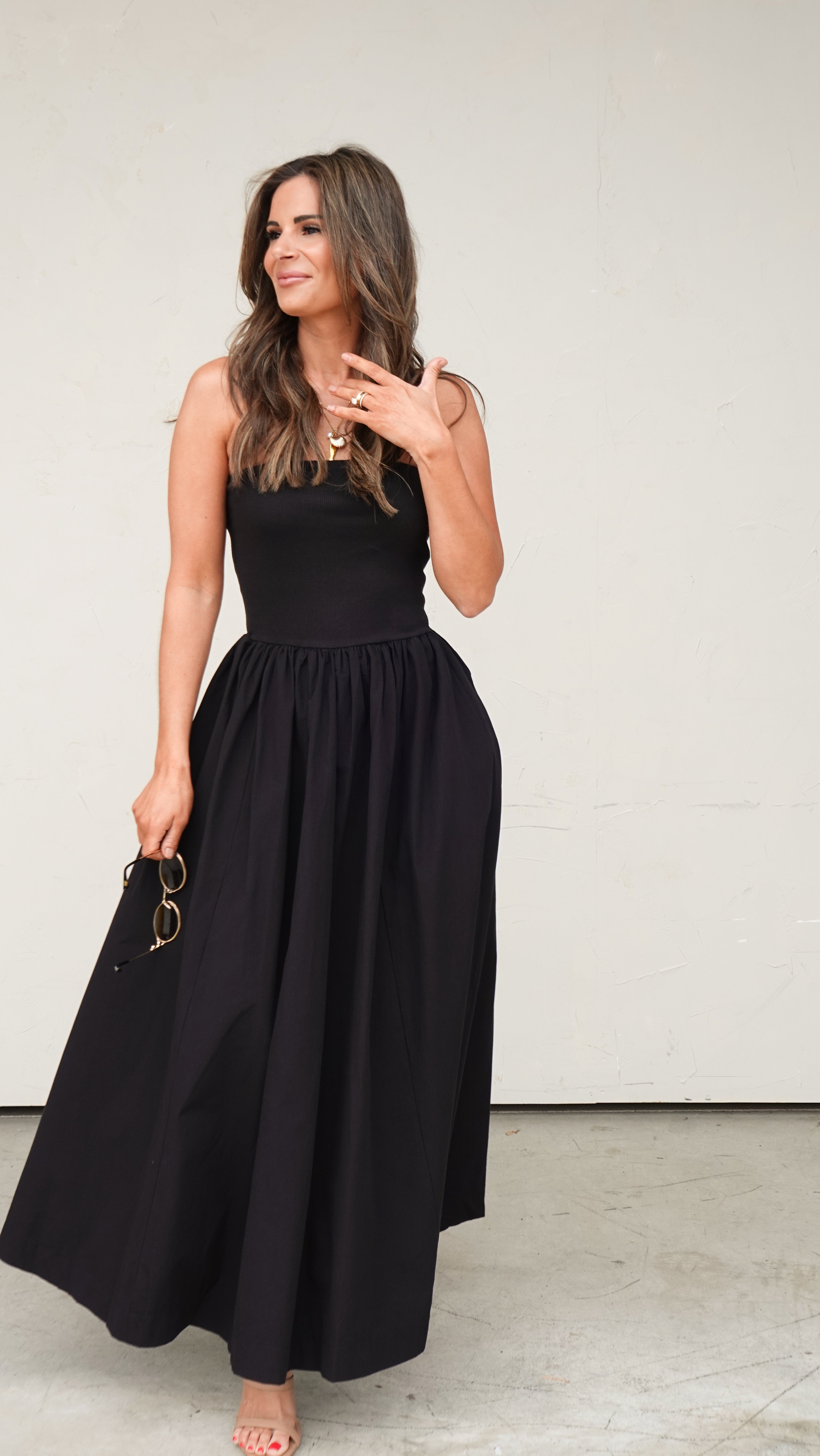 Black Strapless Maxi Dress | Elegant Women's Fashion by coolavocek