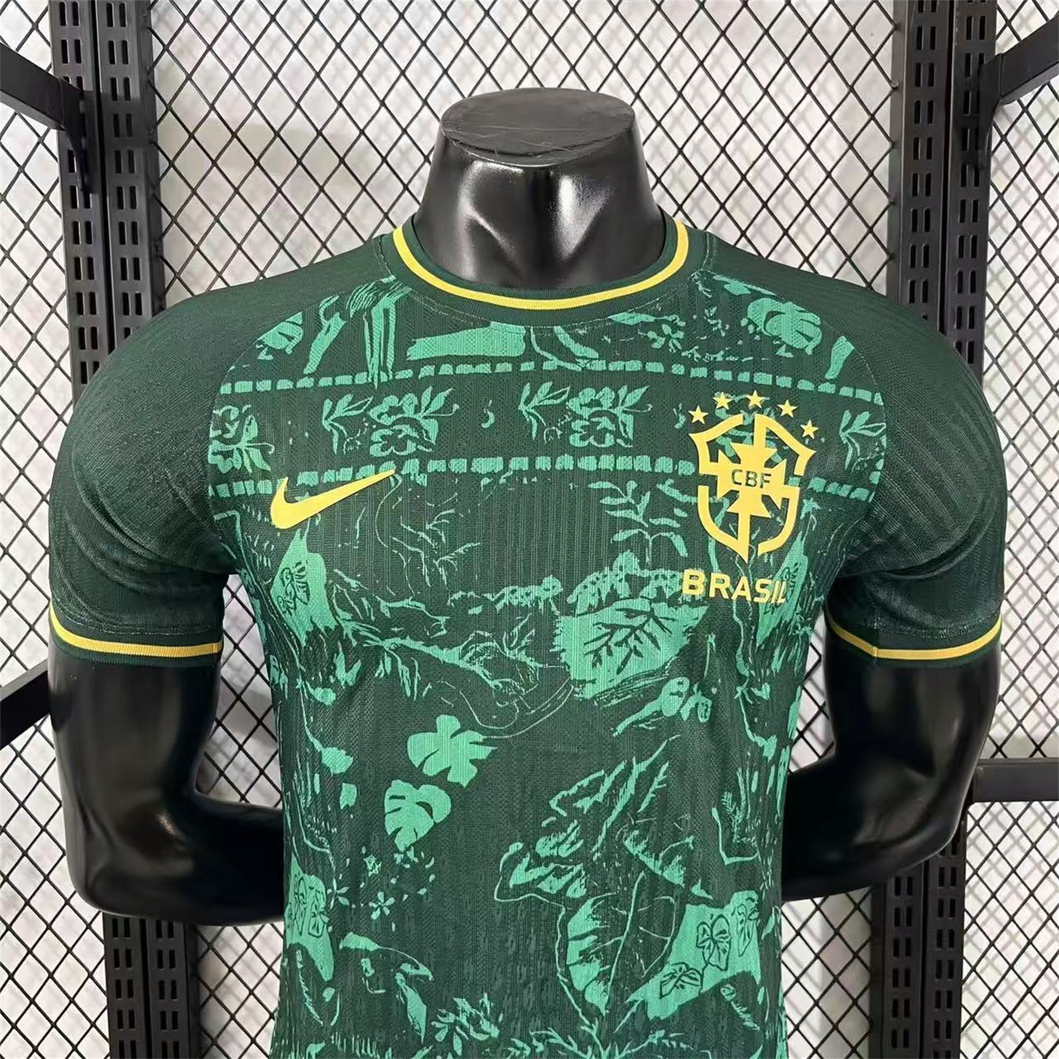 AlphaJersey-Brazil 25-26 Green Leaves Jersey - Player Version