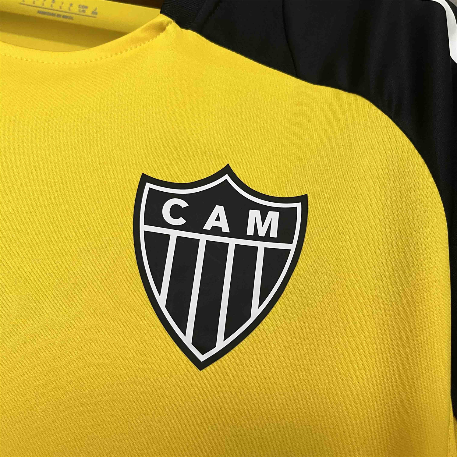 AlphaJersey-Atletico Mineiro 25-26 Yellow Pre-Match Training Unsponsored Jersey - Fans Version