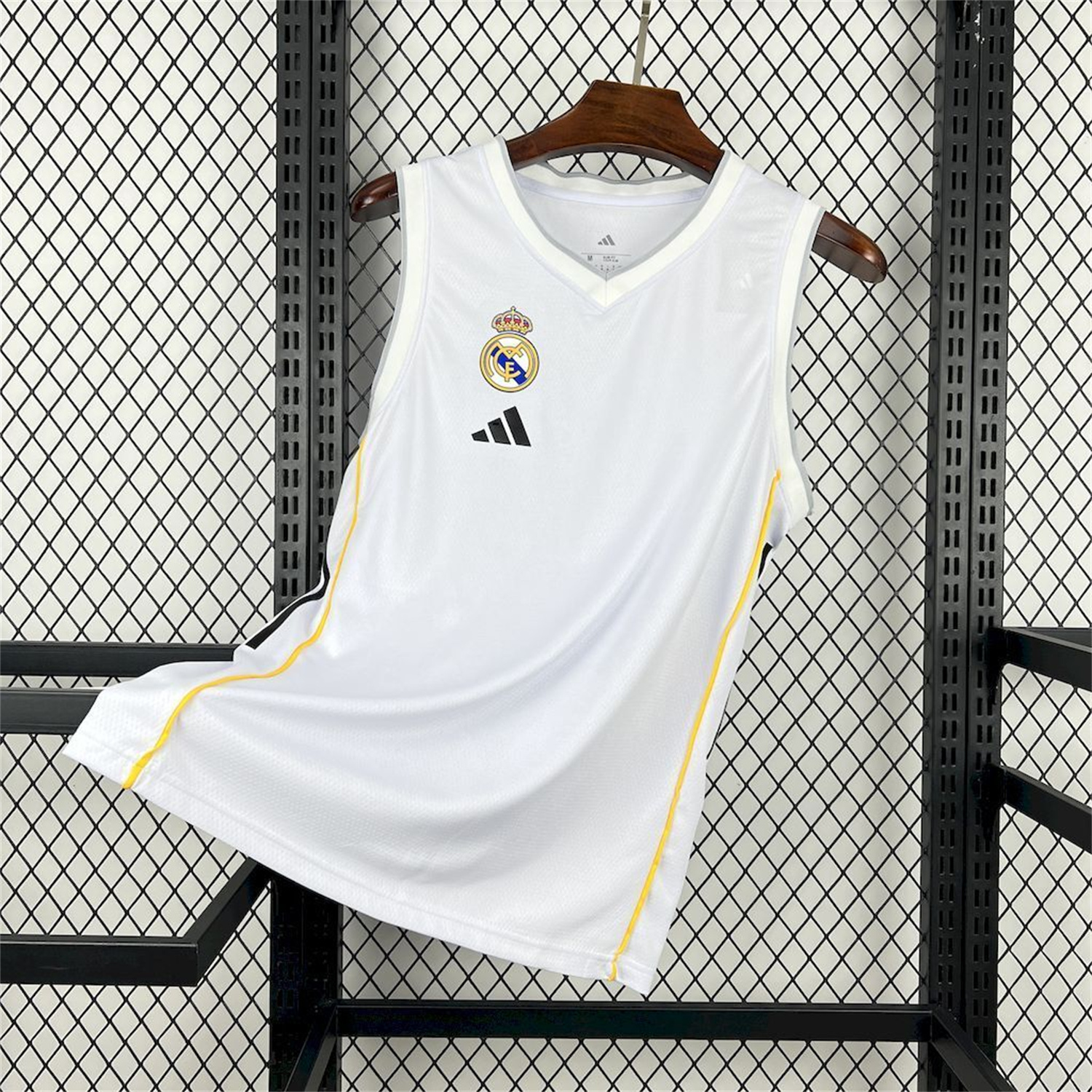 AlphaJersey-Real Madrid 25-26 White Basketball Training Vest - Fans Version