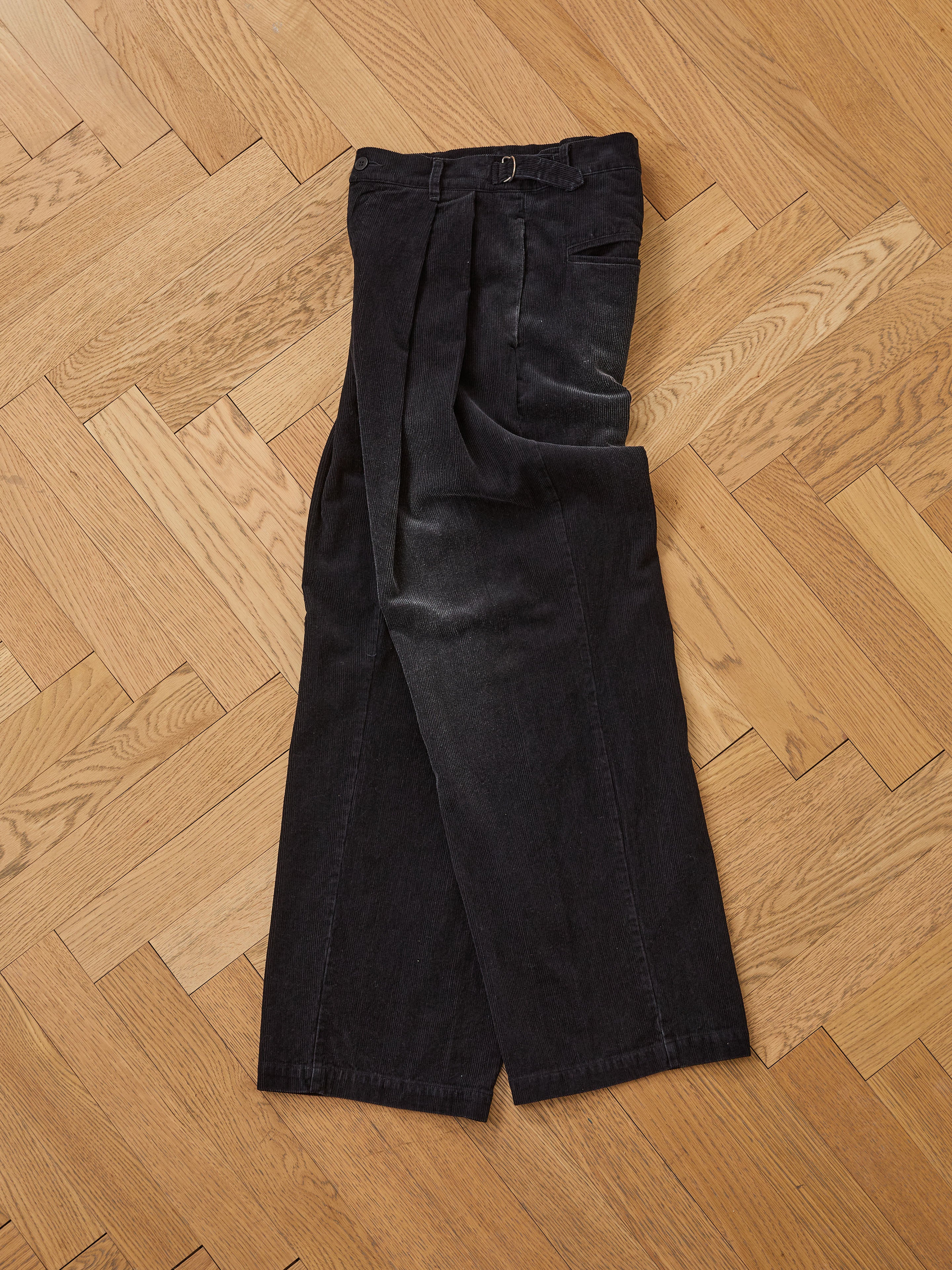 Faded Pleated Corduroy Pants | Modern Menswear by yycbvcnbmmnbm