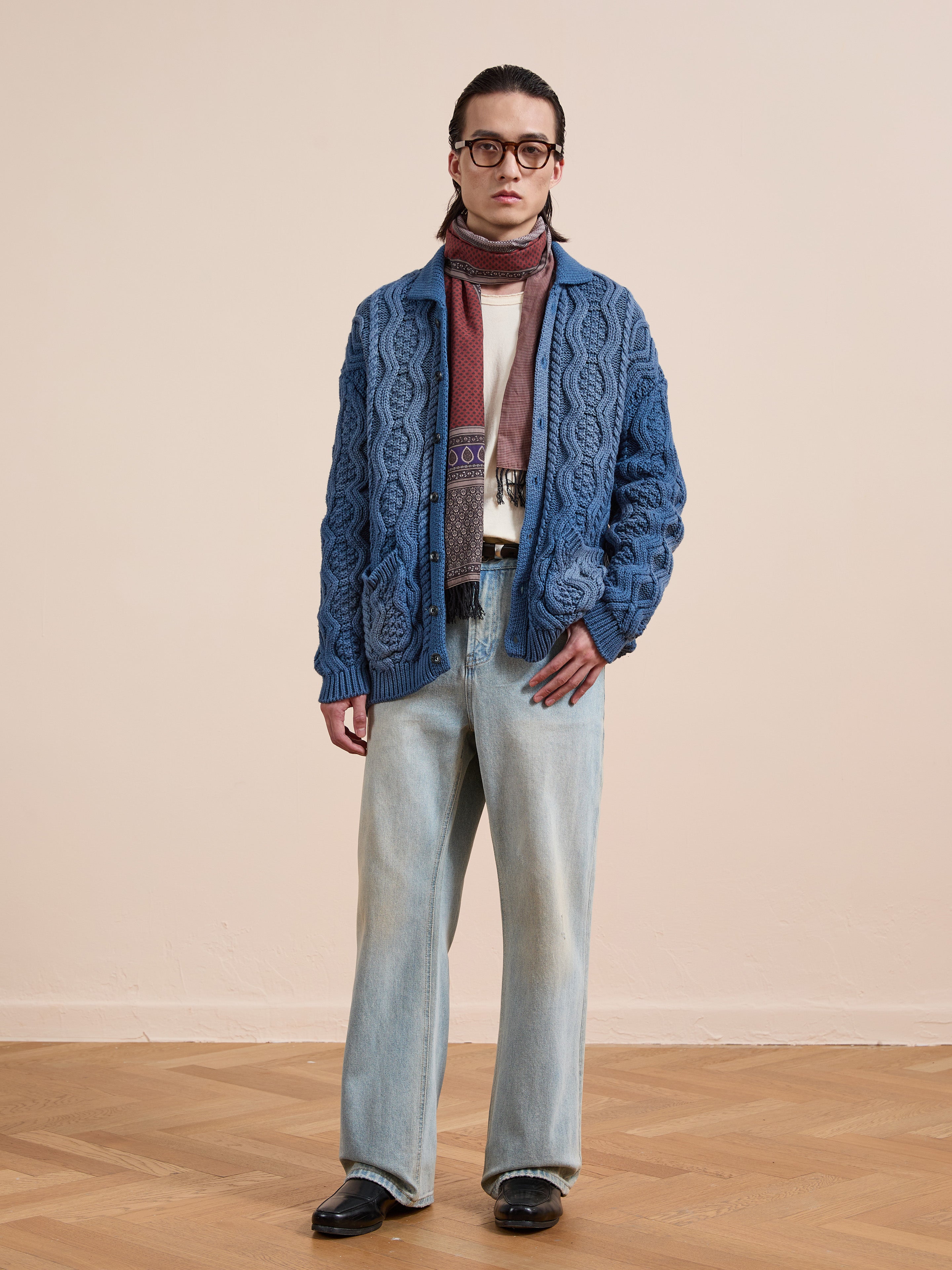 Cable Knit Buttoned Cardigan | Modern Menswear by yycbvcnbmmnbm