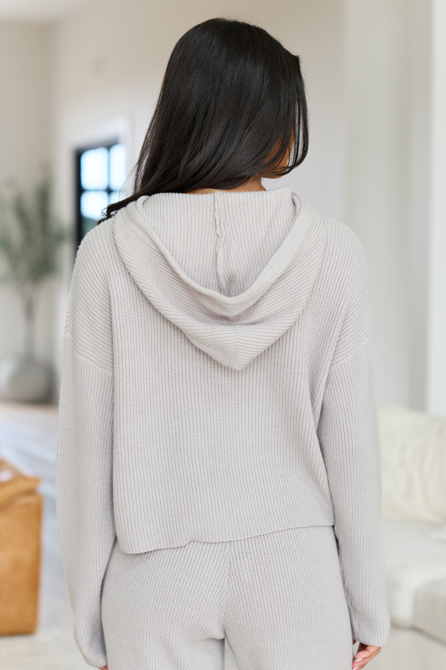 Kitt Taupe Hoodie Lounge Sweater | Elegant Women's Fashion by coolavocek