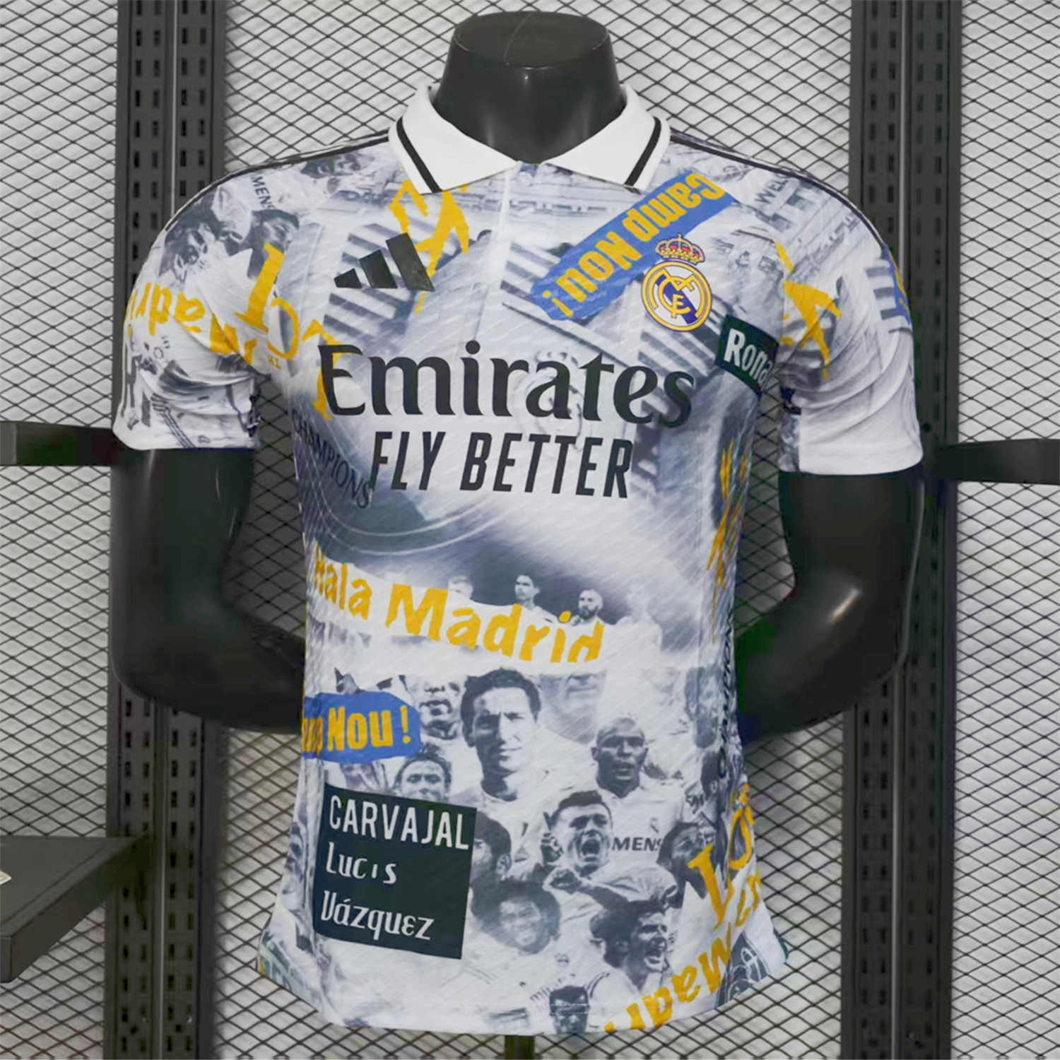 AlphaJersey-Real Madrid 25-26 Capture Of Camp Nou POLO White Special Jersey - Player Version
