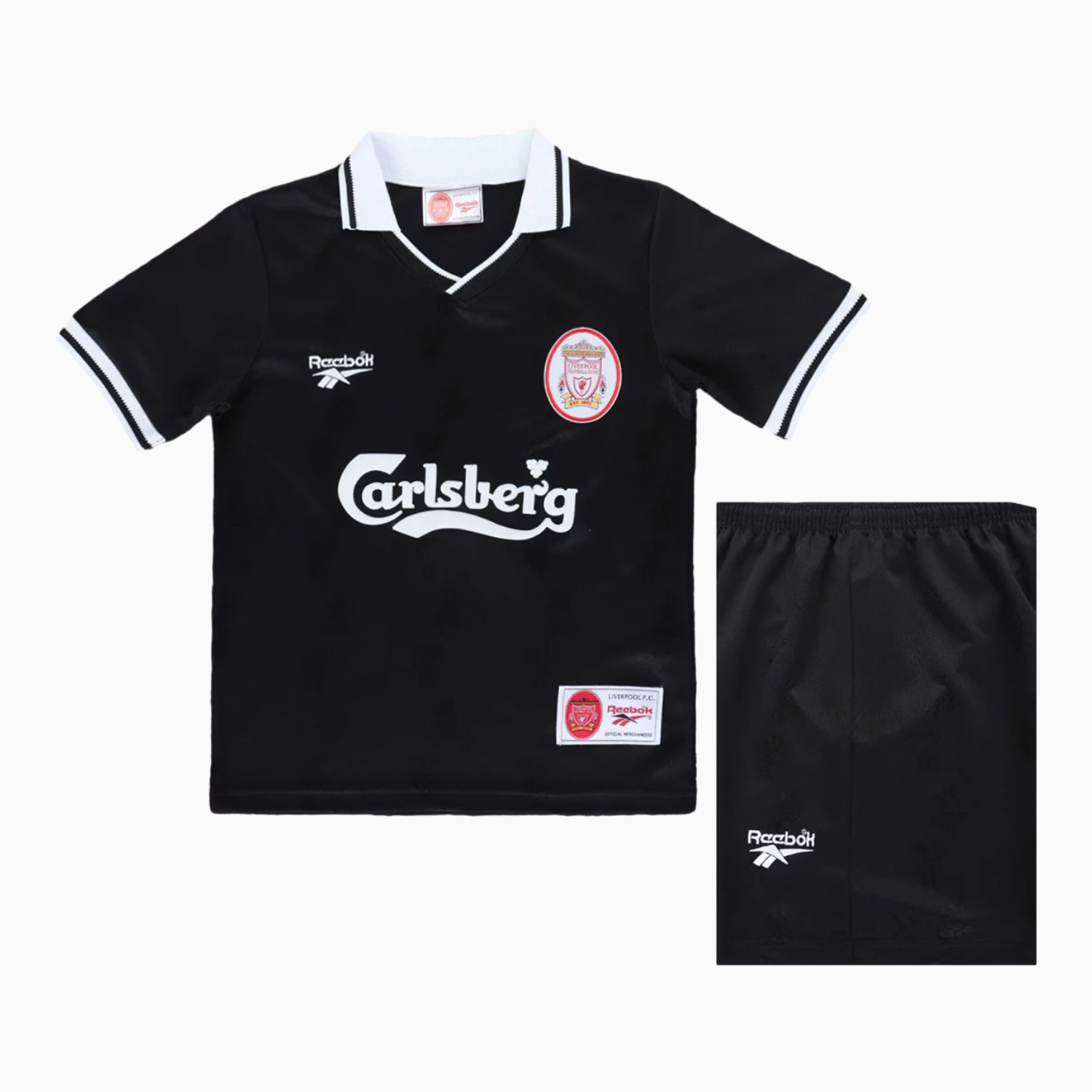 AlphaJersey-Retro Liver.pool 1996-97 Black Special Kids Kit