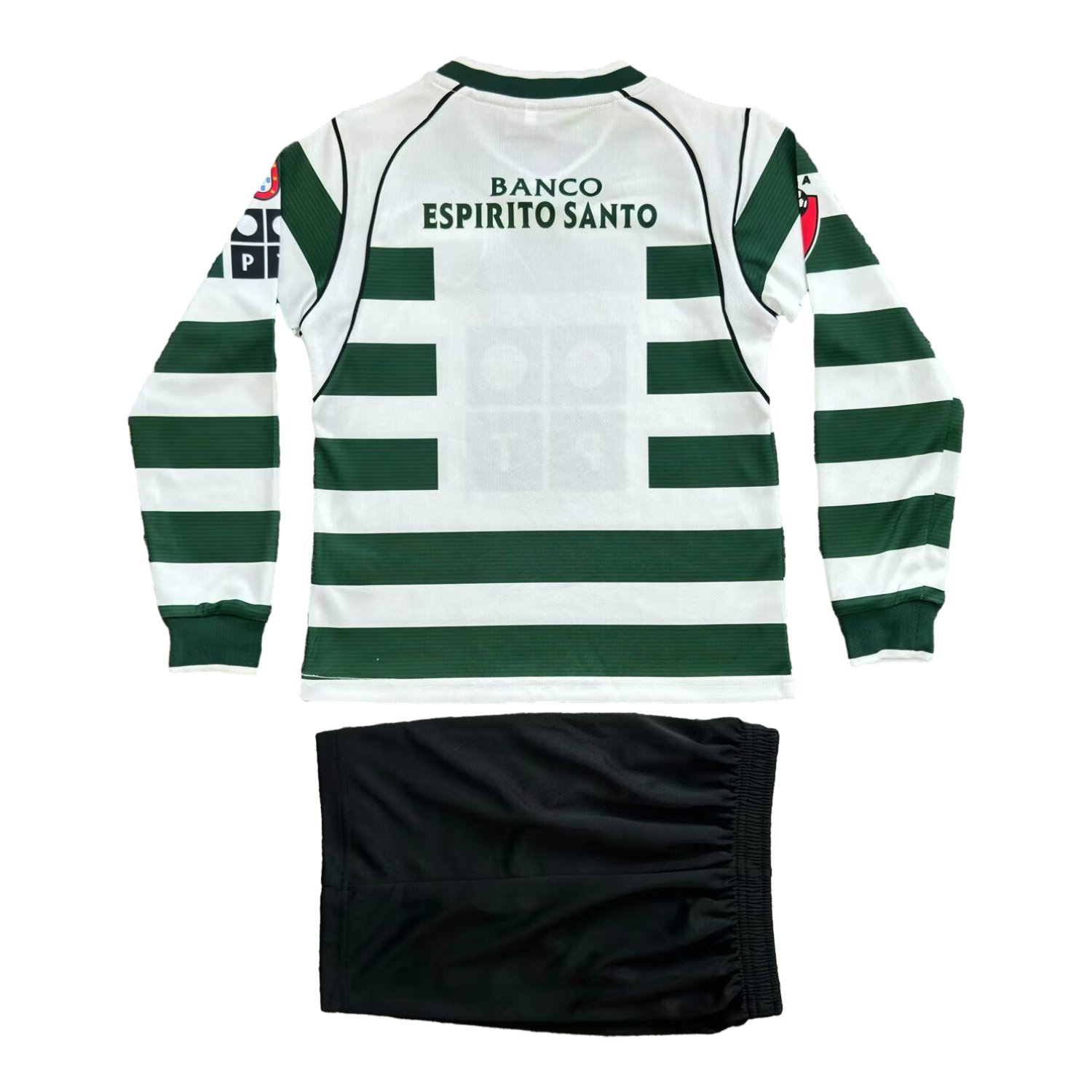 AlphaJersey-Retro Sporting CP 2002-03 Home Long Sleeves Kids Kit