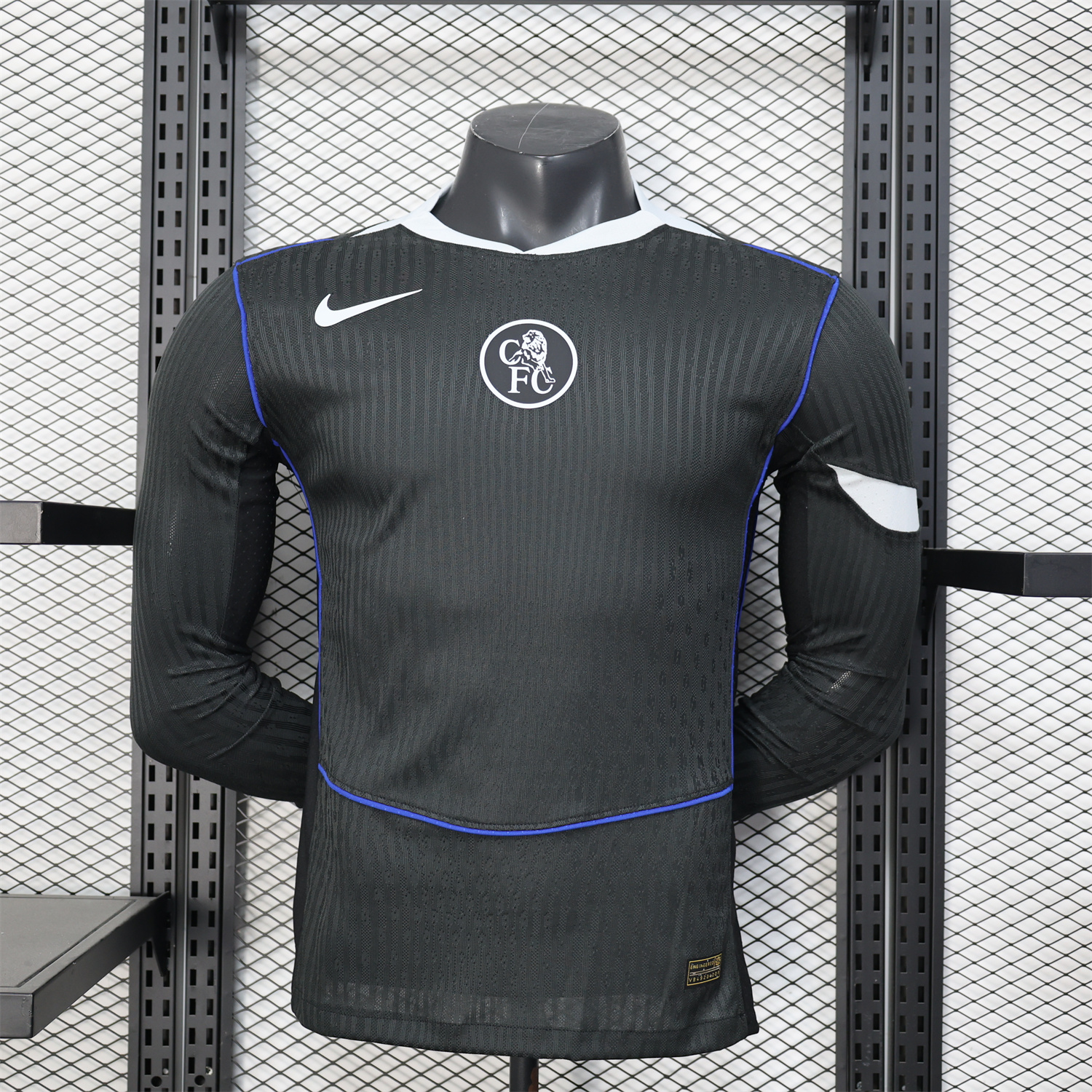 AlphaJersey-C.H.E.L.S.E.A 25-26 Third Long Unsponsored Black Jersey - Player Version