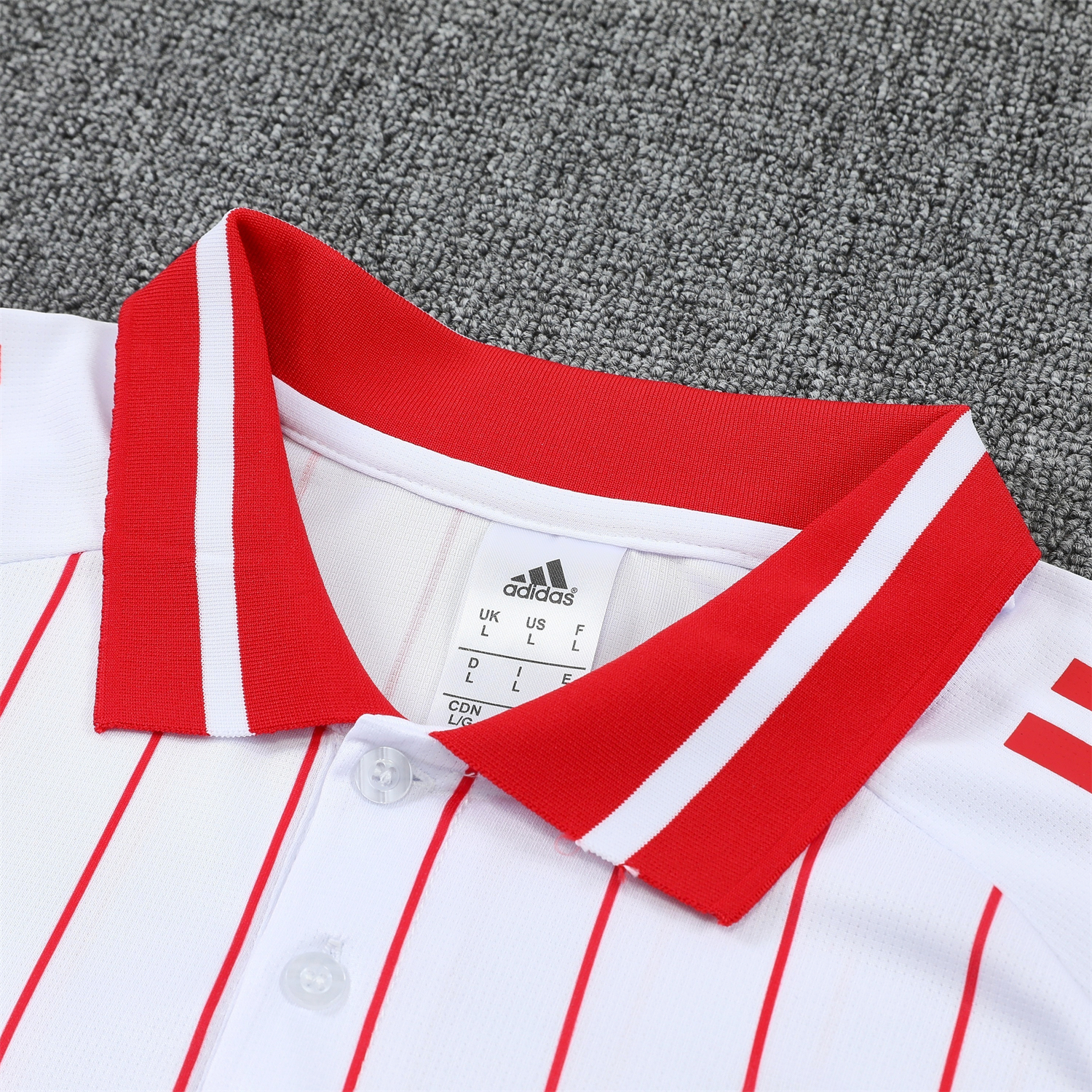 AlphaJersey-Arsenal 25-26 POLO Short-Sleeve Training Set - White Top and Deep Blue Pants