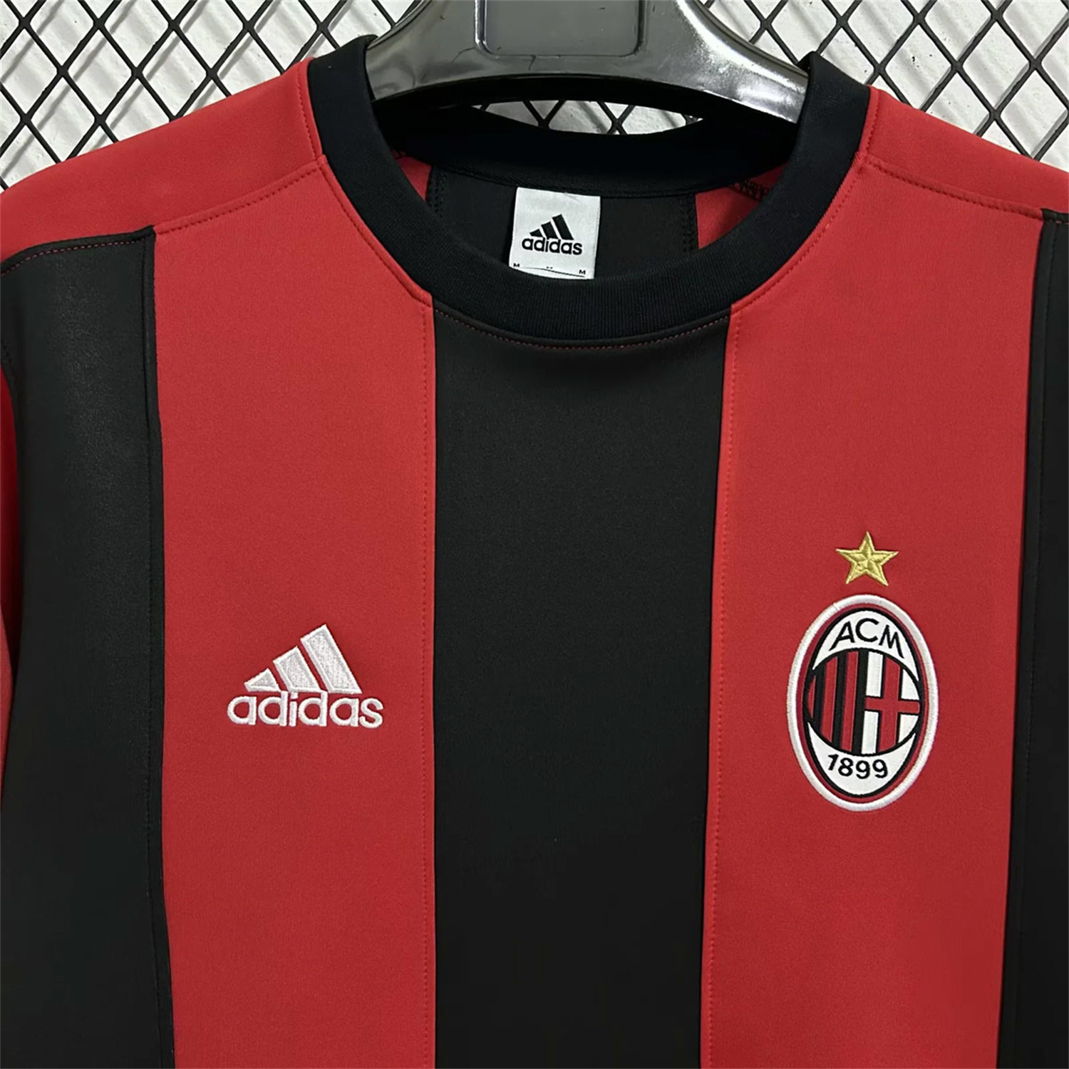 AlphaJersey-AC Milan Red Black Stripes Unisex Pullover Hoodieullover Hoodie